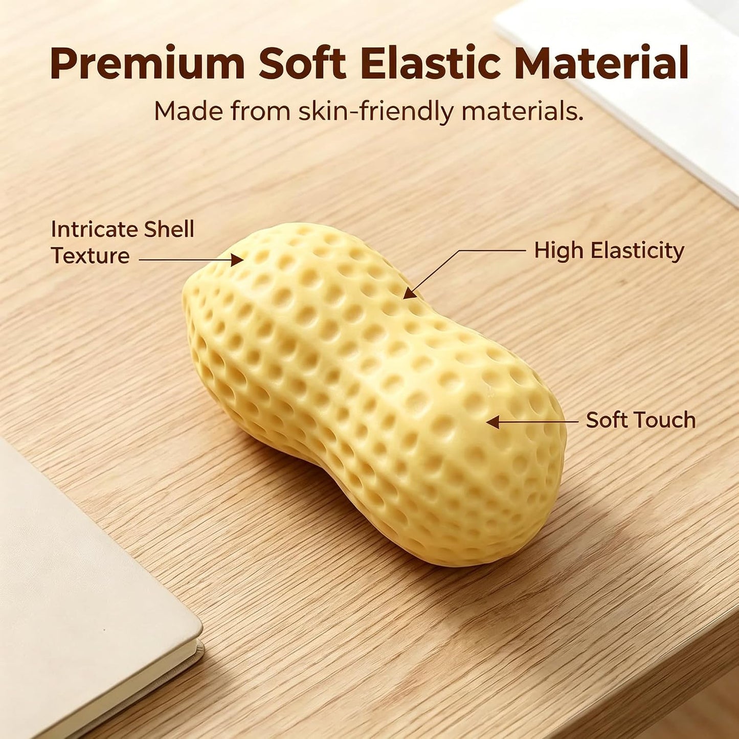 HotPeanut Squishies, Peanut Shaped Squish Balls,Squeeze Dough Ball ,Soft Stress Relief Sensory Fidget Toys,Soft Stress Relief Sensory Fidget Toys for Adults Anxiety Relief Hand Relax