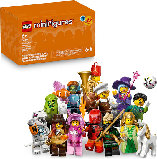 HotLEGO Minifigures Series 29 6 Pack - Mystery Box Multipack - Birthday Party Favors for Boys & Girls, Ages 6+ - Goodie Bag Stuffers for Kids - 66814