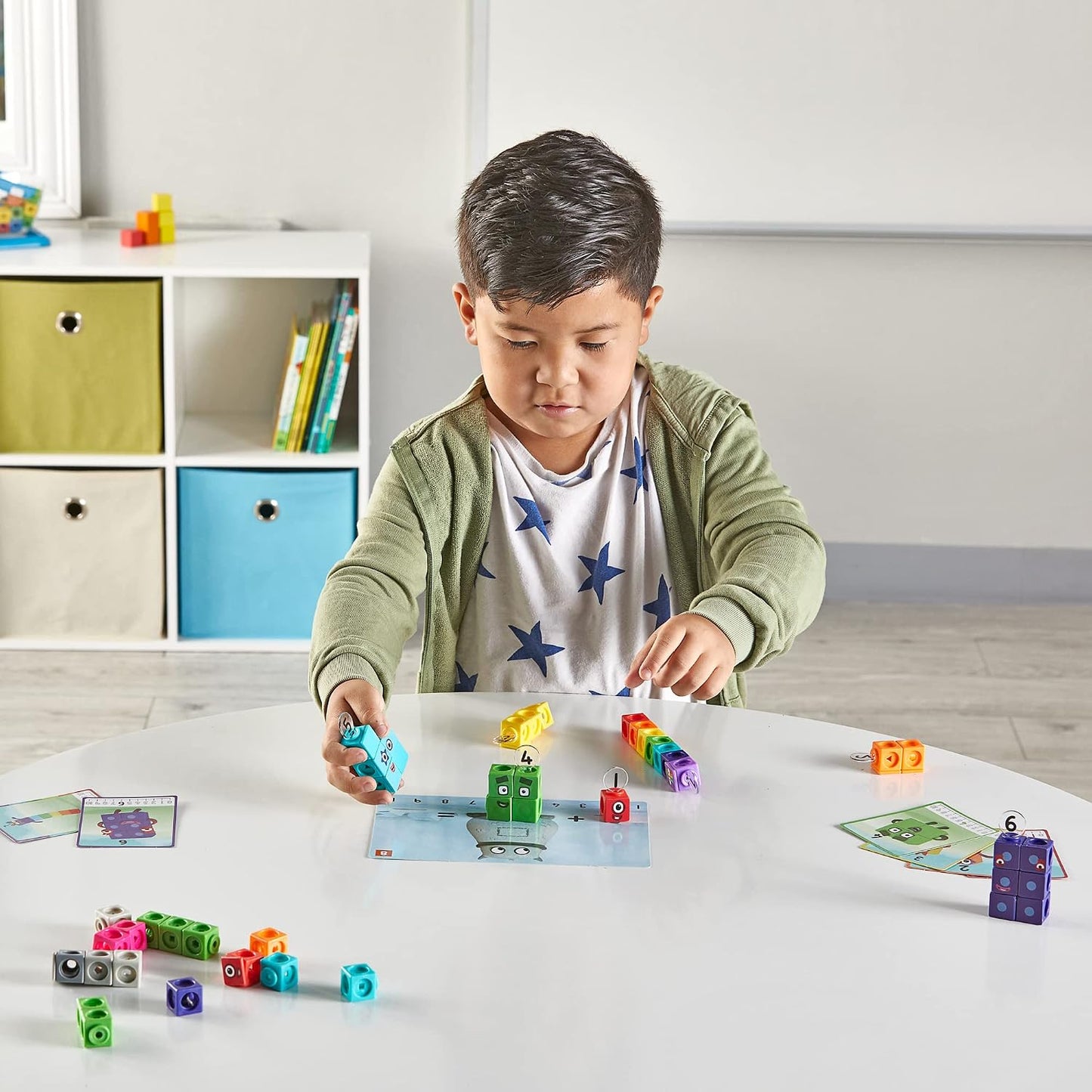 Hothand2mind MathLink Cubes Numberblocks 1-10 Activity Set, 30 Preschool Learning Activities, Counting Blocks, Linking Cubes, Educational Toys for Kids, Number Games, Math Manipulatives Kindergarten