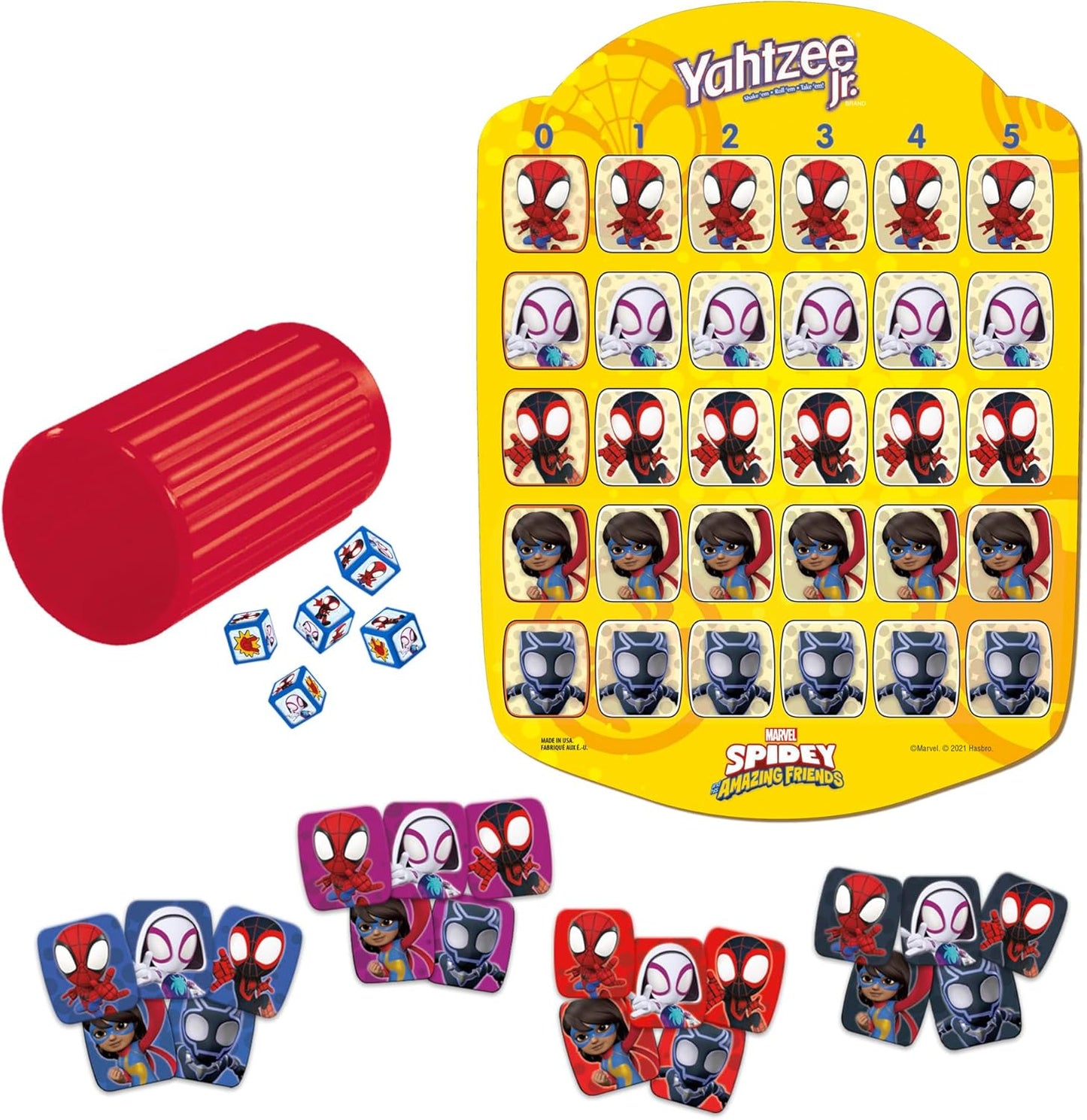Hot Hasbro Gaming Spidey and His Amazing Friends Yahtzee Jr.Marvel Edition Board Game for Kids, Ages 4 and Up (Amazon Exclusive)