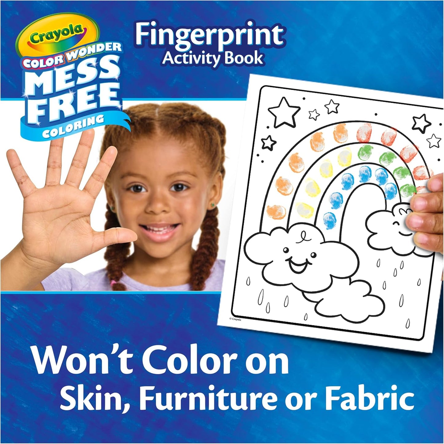 HotCrayola Color Wonder Mess Free Fingerprint Activity Book, Finger Painting Alternative, Arts & Crafts Gift for Kids Ages 3+