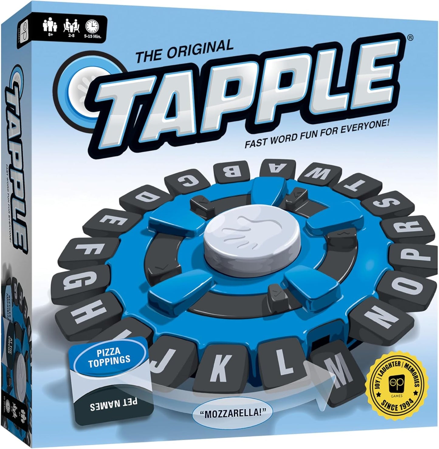 HotUSAOPOLY The Original TAPPLE, The Fast-Paced Family Board Game,Choose a Category & Race Against The Timer to be The Last Player,Learning Word Game for Ages 8 & Up, 2-8 Players, 15-20 Minute Play Time