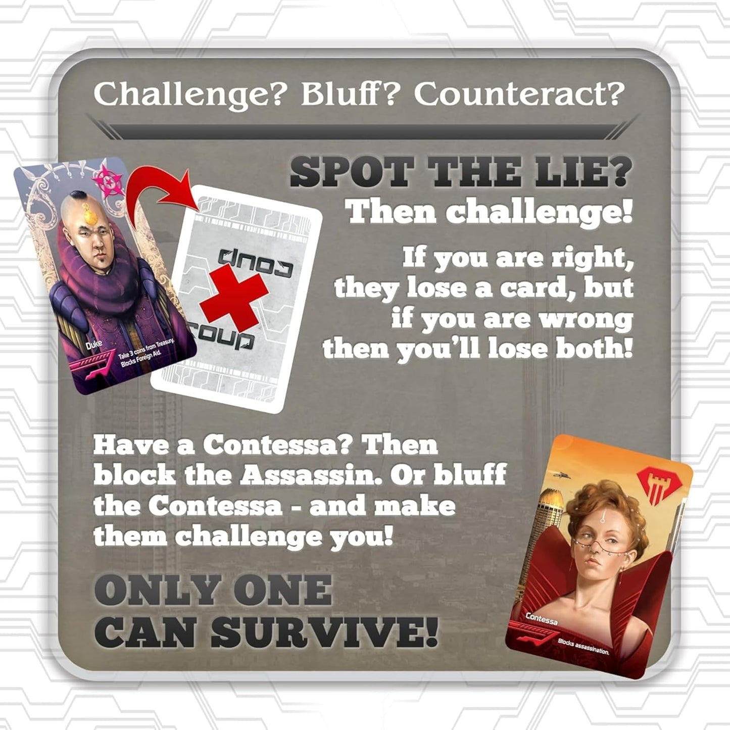 Hot Coup Card Game by Indie Boards & Cards | Fast Bluffing and Social Deduction Strategy | Hidden Roles, Deception, and Player Interaction | Quick 15-Minute Game for 2–6 Players | Adults, Teens, Families