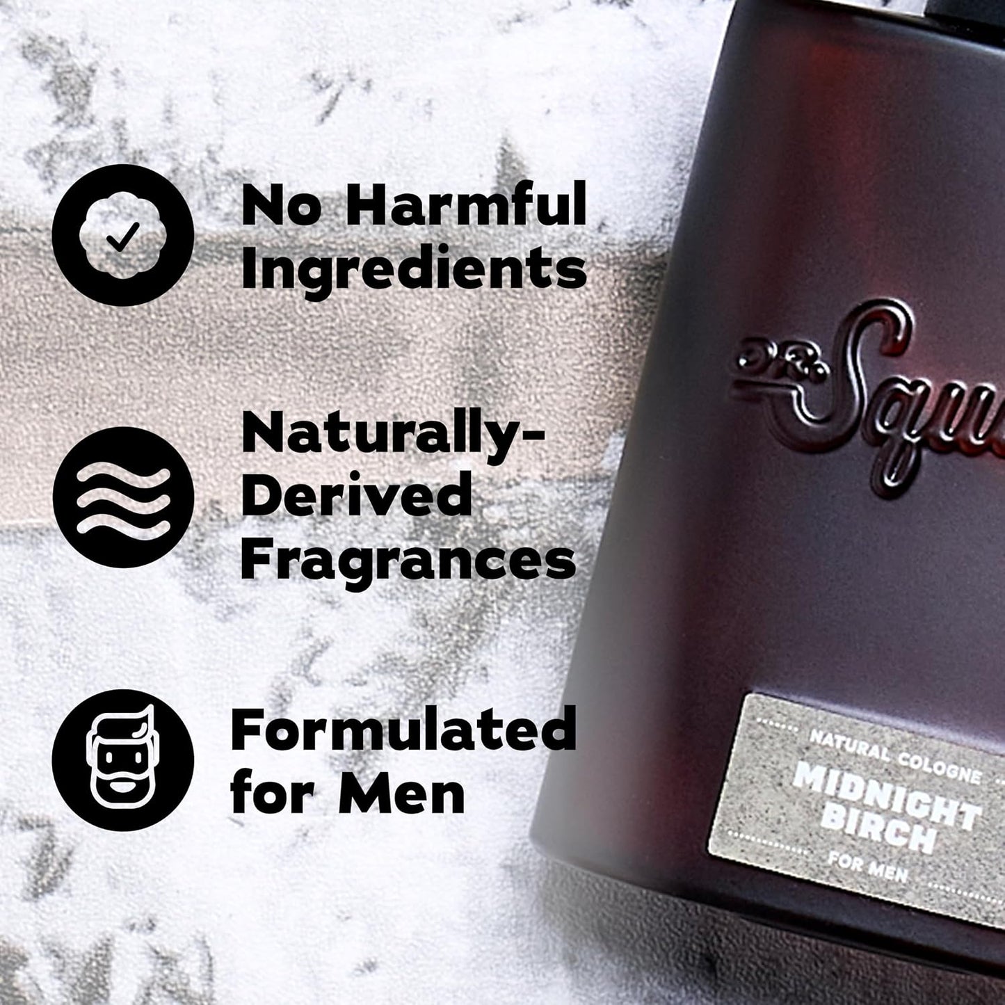 Hot Dr. Squatch Natural Cologne for Men - Mini Cologne Trial Set - Midnight Birch, Rainforest Mist, Glacial Falls, Castaway Cove, Fireside Bourbon (0.17 fl oz, 5-Pack)