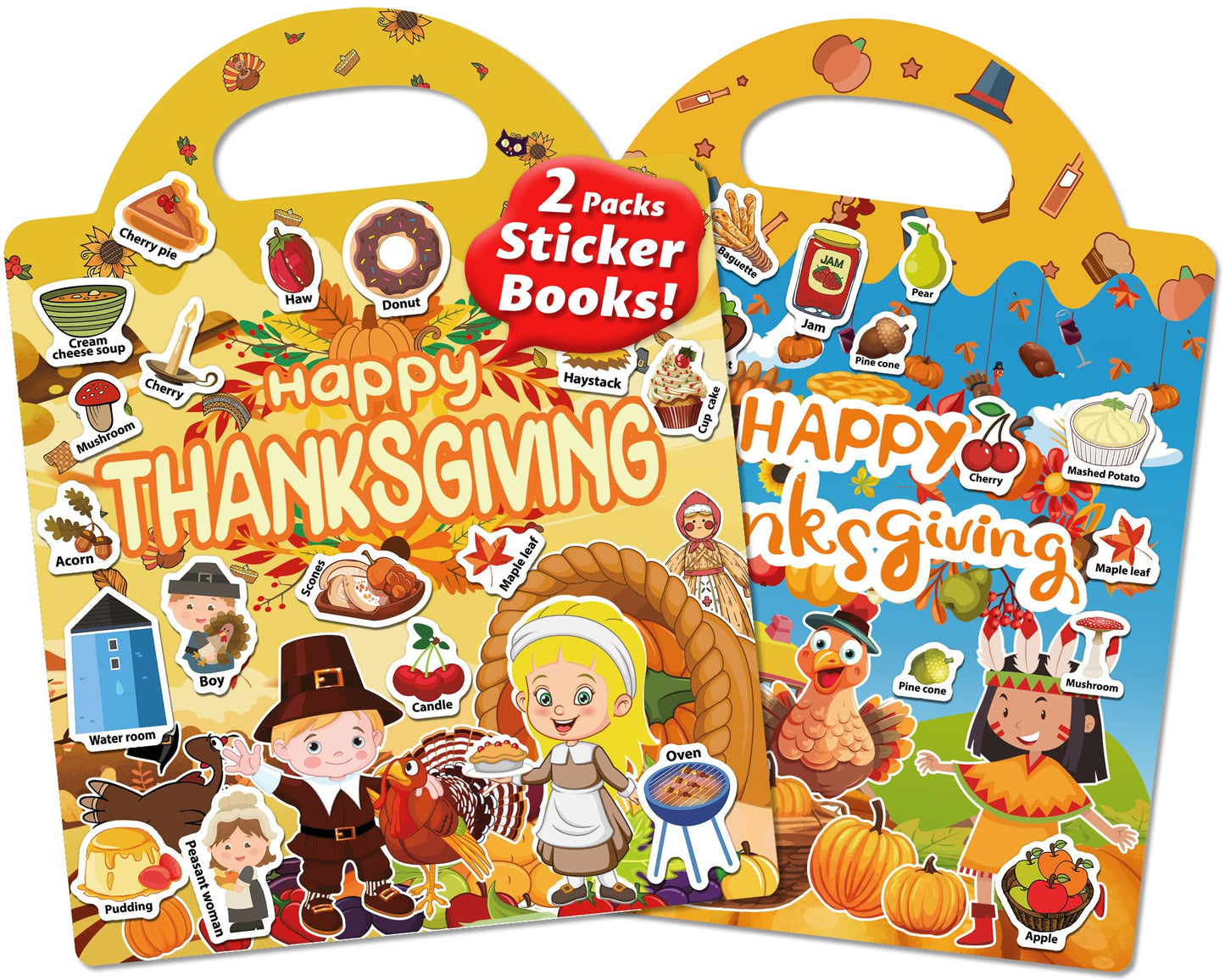 HotWalenced Reusable Sticker Book for Toddlers, Stickers for Kids, Toddler Sticker Book, Toddler Craft Activities, Toddler Travel Toys Boy Girl Birthday Gifts