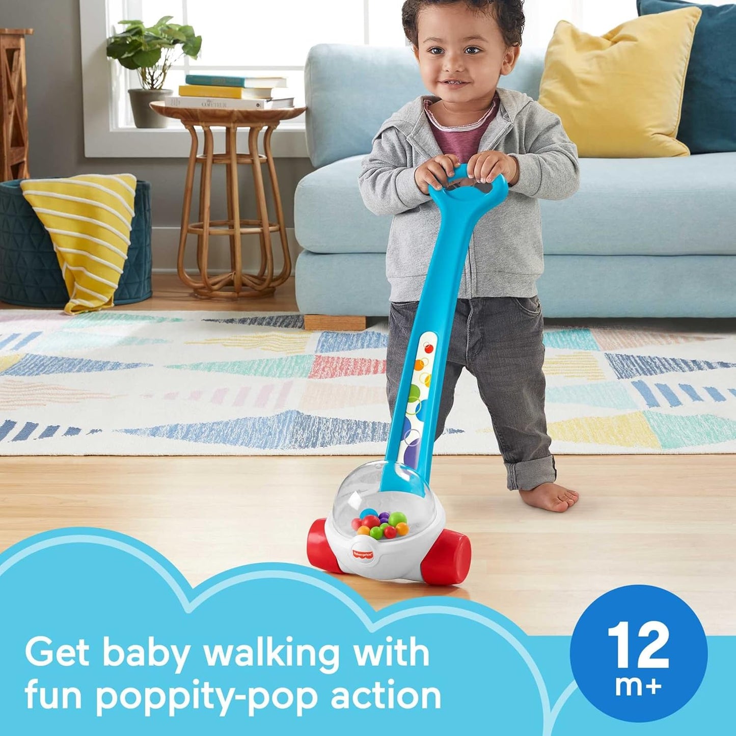 HotFisher-Price Corn Popper, Blue Push-Along Toy