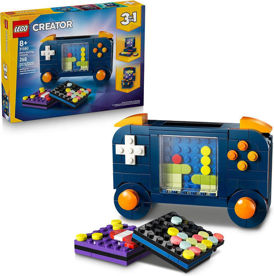 HotLEGO Creator 3 in 1 Retro Gaming Console Building Toy for Boys & Girls - Kids Build a Console, Mini Arcade Game, or Mini Computer - Gift Idea for Gaming Fans, Ages 8+ - 31380