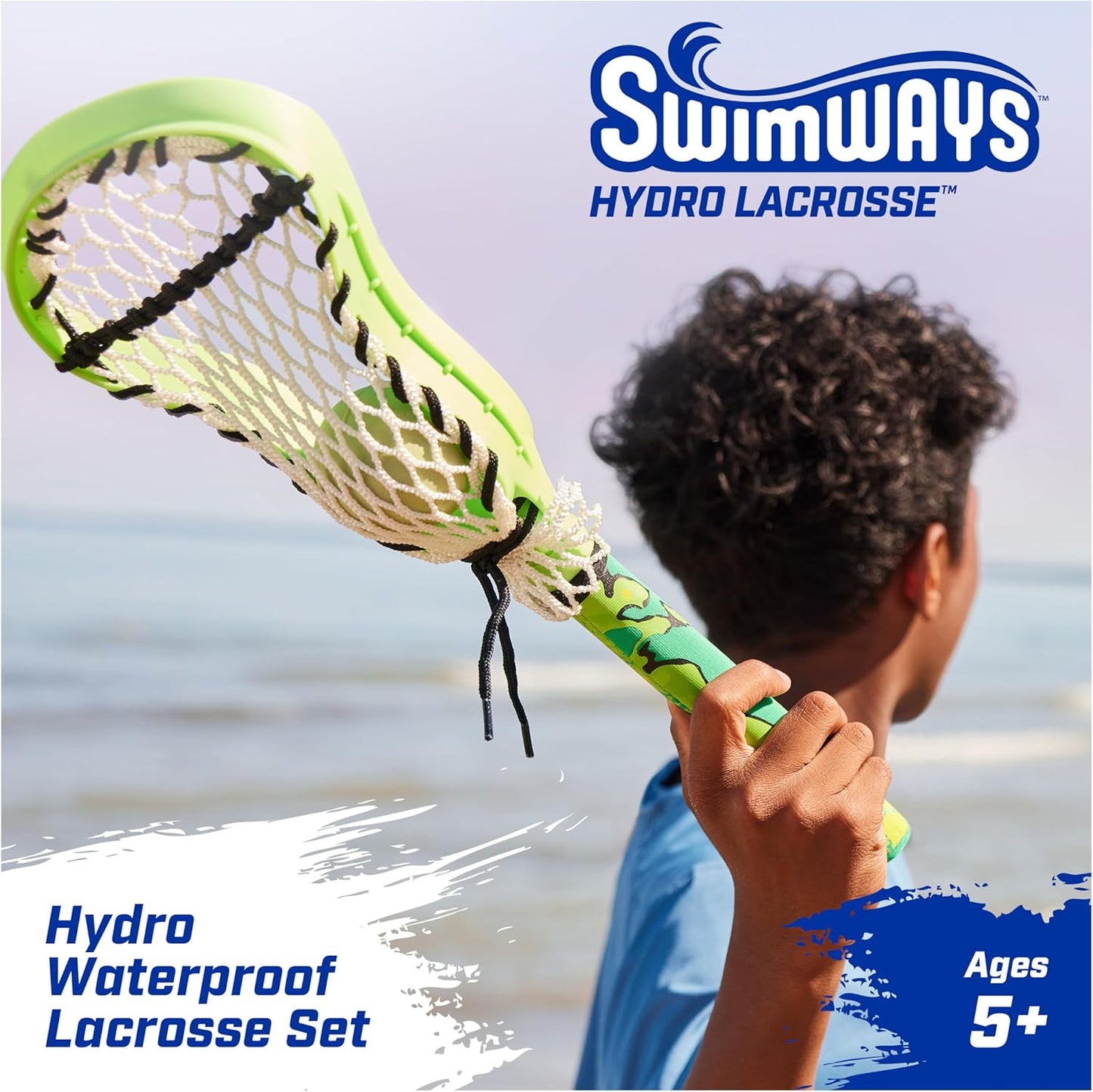 HotSwimWays Hydro Lacrosse Waterproof Lacrosse Set for Ages 5+ | Lightweight, Travel-Friendly Set Includes Ball for On-the-Go Play Anywhere, Encourages Exercise; Boosts Hand-Eye Coordination
