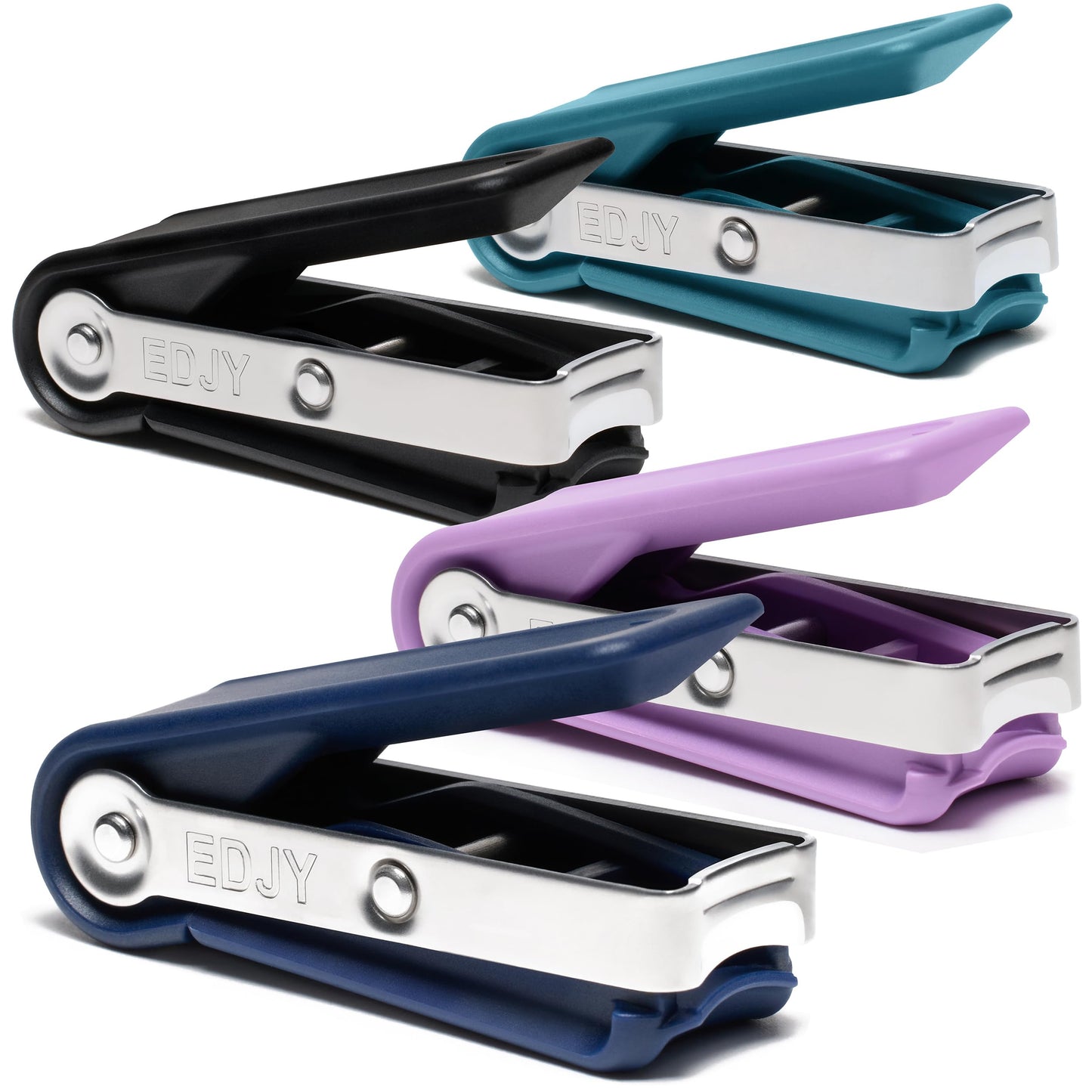 HotEDJY Fingernail Cutter - Precision Stainless Steel Nail Cutter for Fingernails | Sharp Blade, Ergonomic Design, Durable & Rust-Resistant | Ideal for Men and Women | EDJY Blue