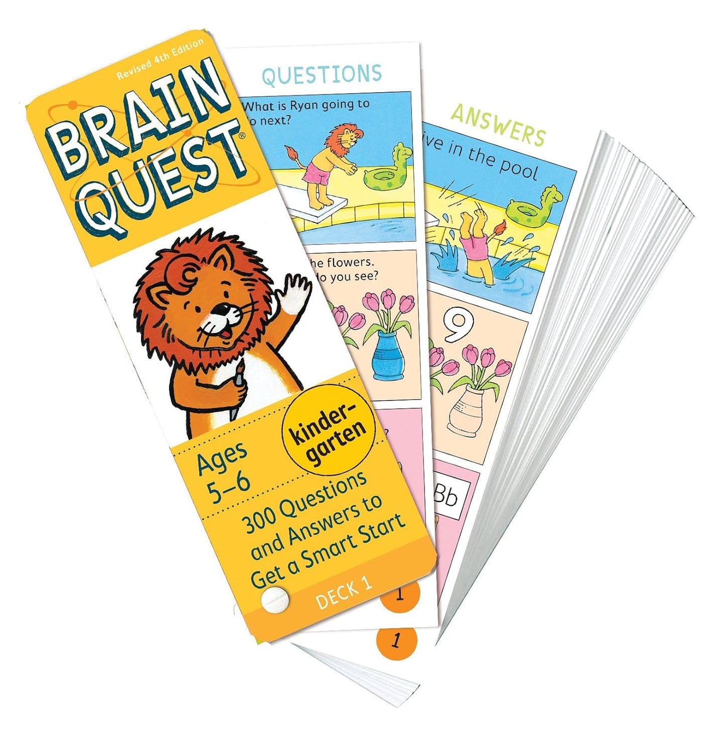 Hot Brain Quest Kindergarten Q&A Cards, Revised 4th Edition: 300 Questions and Answers to Get a Smart Start (Brain Quest Decks)