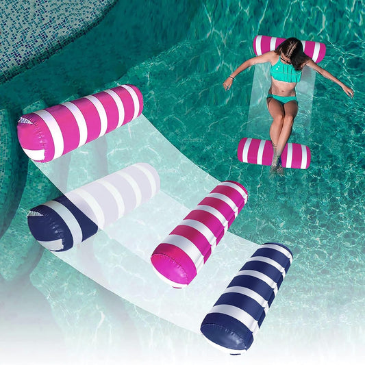 Hot2-Pack Swimming Pool Float Hammock, Multi-Purpose Inflatable Hammock Pool Hammock (Saddle, Lounge Chair, Hammock, Drifter), Water Hammock Lounge