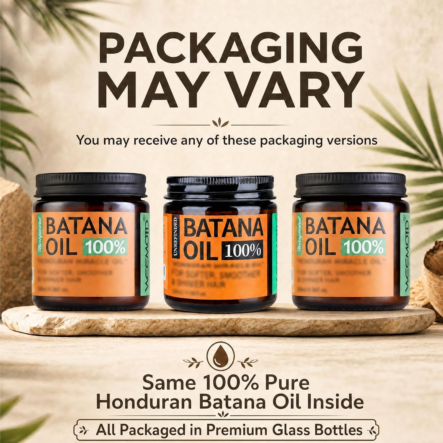 HotWEEMOTD 100% Raw Batana Oil for Hair, Unrefined Conditioning Scalp Oil from Honduras, Moisturizing Hair Mask, Adds Shine & Softness for Men & Women (4.06 Fl Oz, Bright Coffee)
