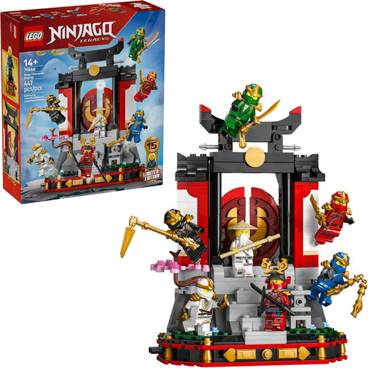 Hot LEGO NINJAGO Ninja Character Display 15th Anniversary Building Toy for Kids, Ages 14+ - Ninja Playset W/Elemental Master of Lightning + 7 Minifigures - Gift Idea for Teen Boys & Girls - 71866