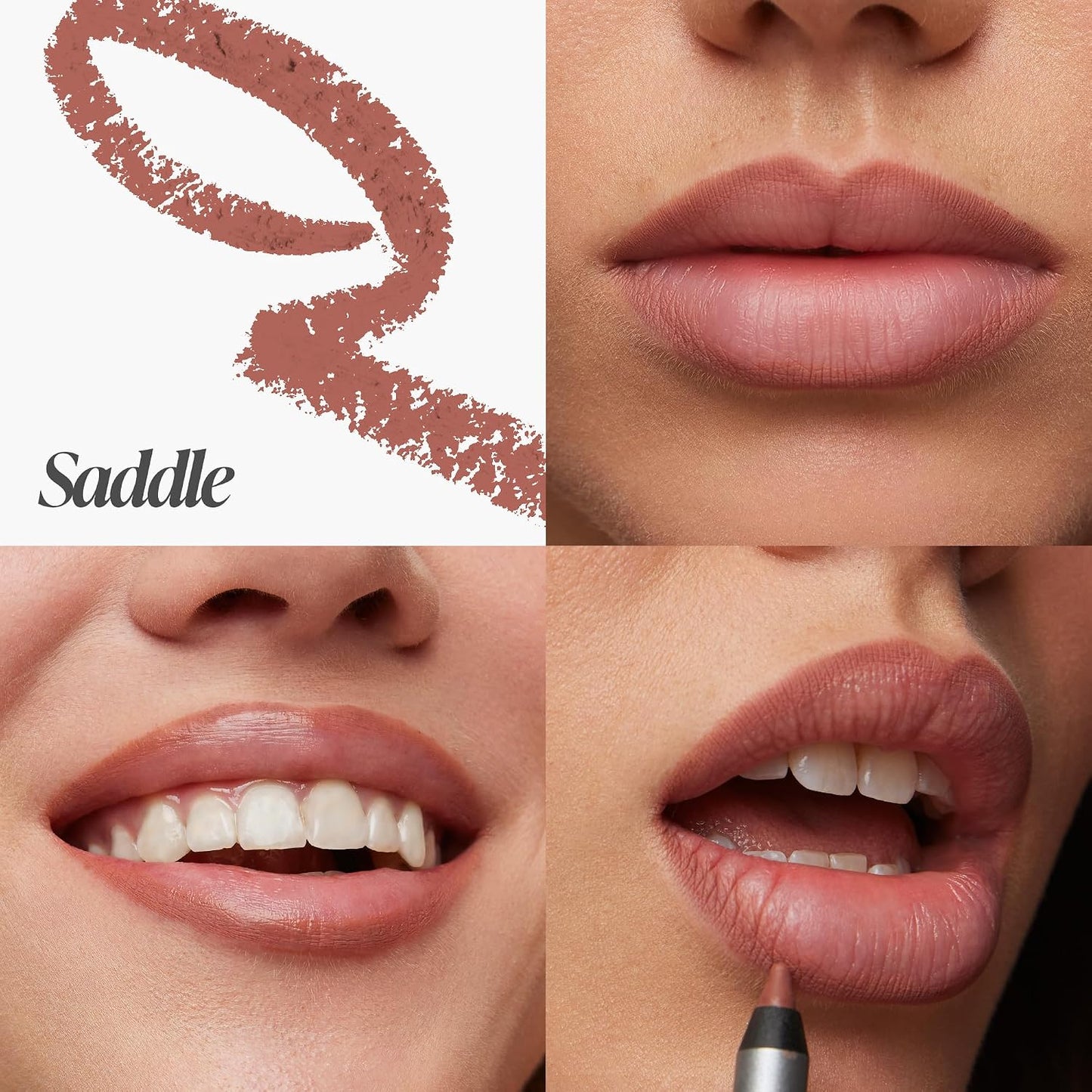 HotWonderskin Lipliner Pencil - 360 Contour Lipliner, Long Lasting, Sharpenable, Waterproof and Transfer-Proof Brown Lip Liner Pencil (Saddle)