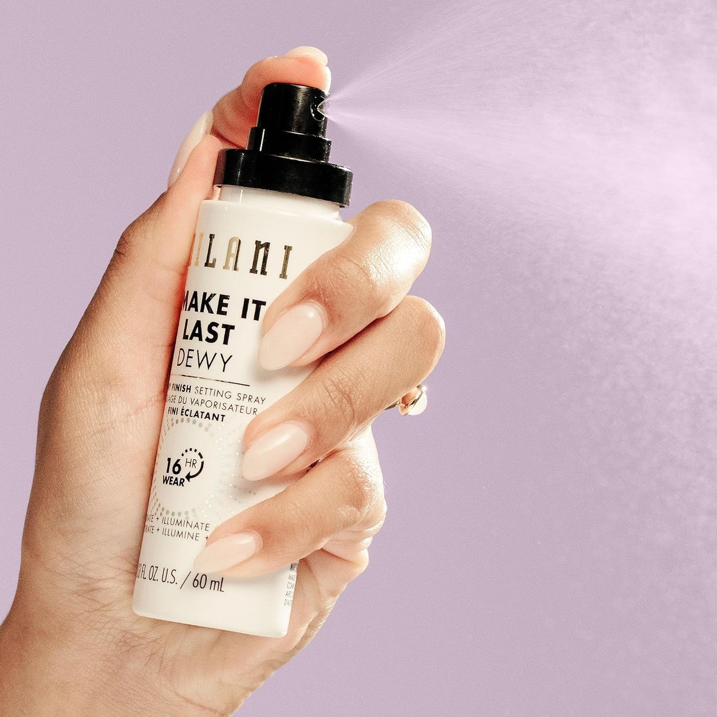 HotMilani Setting Spray + Primer, Make It Last Dewy - Dewy Finish Moisturizing Formula for Glow on the Go, Setting Spray for Makeup and Face Primer, Prime + Set + Hydrate, 2.03 Fl. Oz