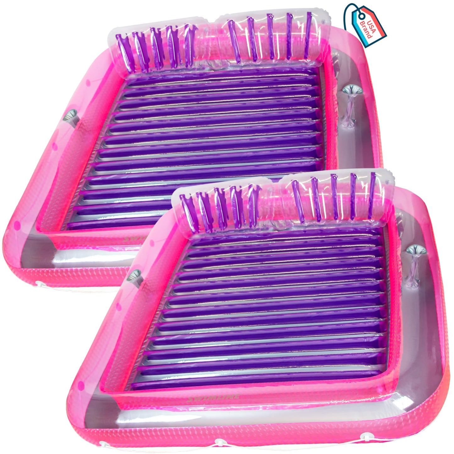 HotSWIMLINE Original Suntan Tub Series Classic Inflatable Tanning Float Floating Lounge | Personal Tan Pool Hybrid Lounger | Adjustable Pillow | Fill with Water | Reflective Tanning Design