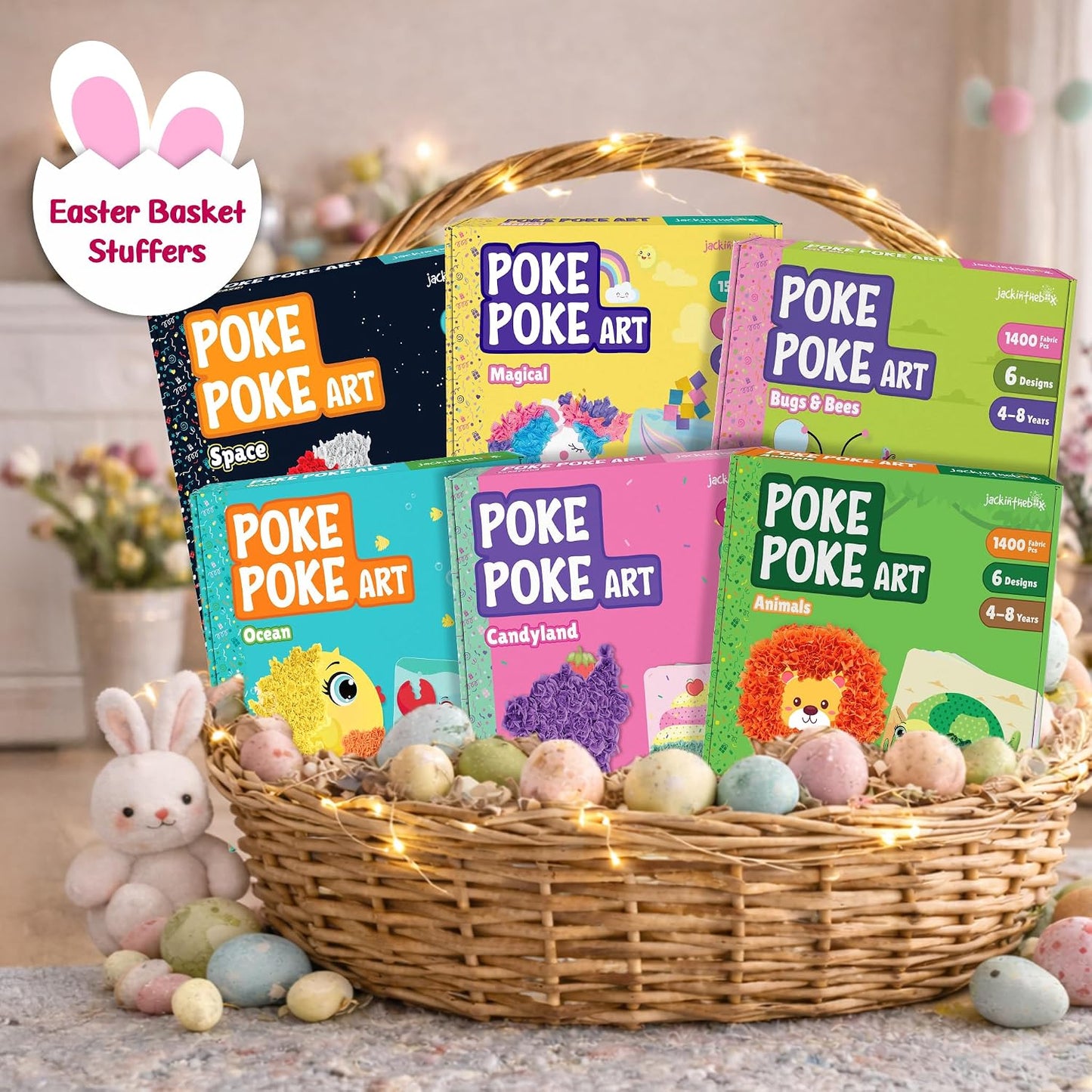 Hot jackinthebox Poke Poke Art – Magical Theme, Mess-Free Fabric Art and Craft, Flower Pressing Kits, Gift for Kids, Girl Gifts, DIY Activity Boy Gift, Best Gift for Girls and Boys Ages 4 5 6 7 8