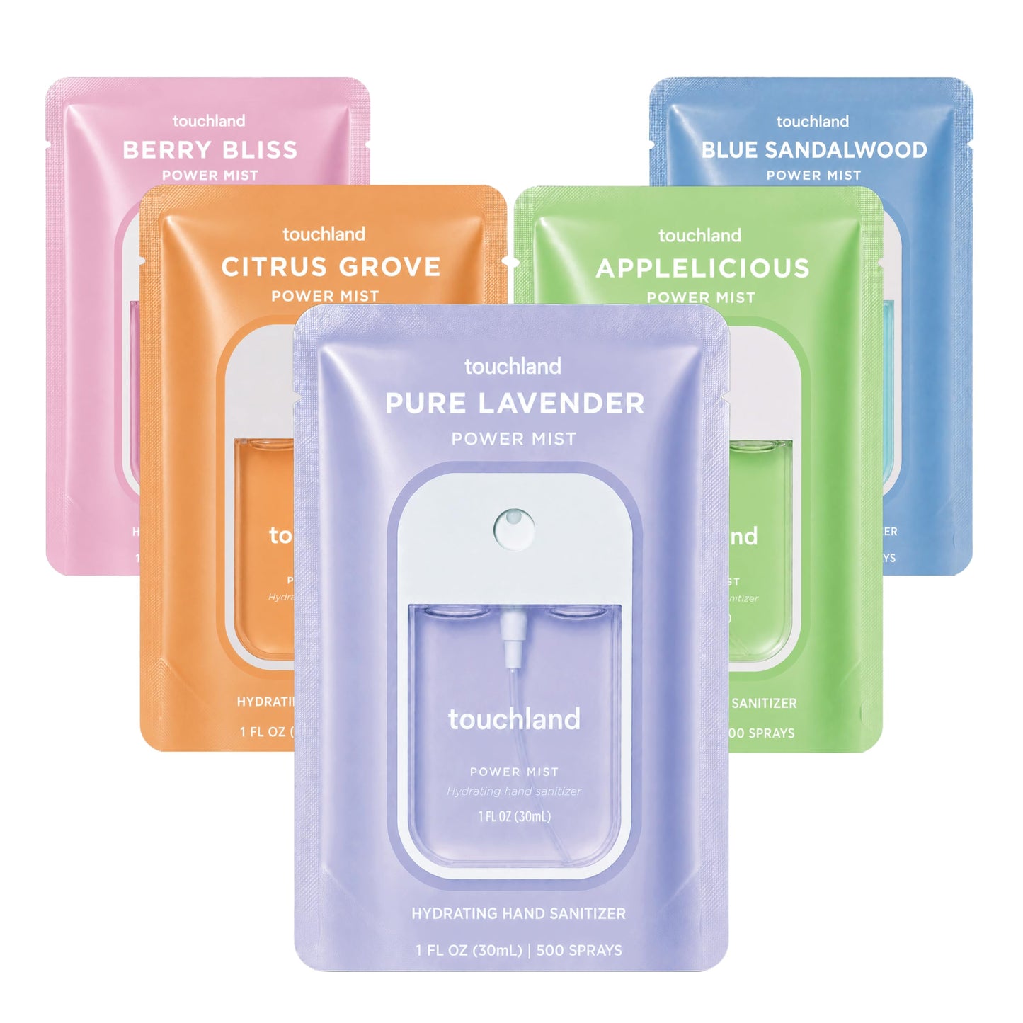 HotTouchland Juicy Trio Hydrating Hand Sanitizer Spray Set Travel Size