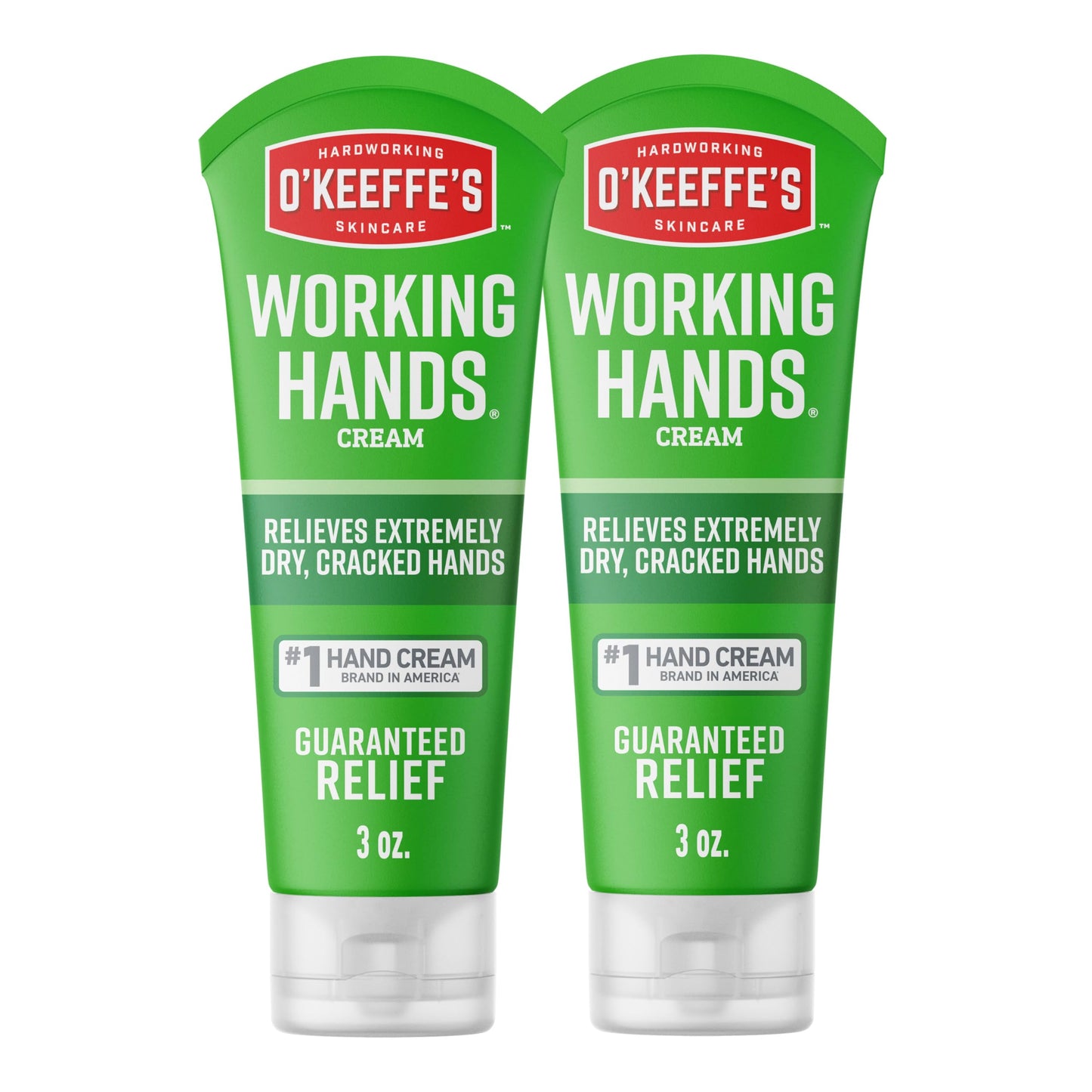 HotO'Keeffe's Working Hands Hand Cream for Extreme Dryness - 3 oz Tube (2 Pack) - Repairing Skincare for Cracked, Dry Hands