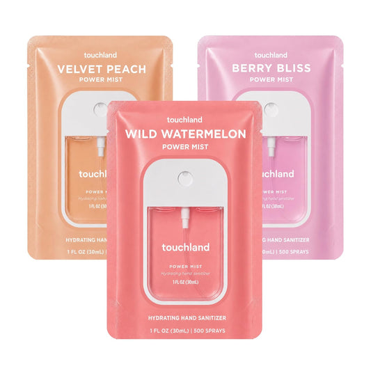 HotTouchland Juicy Trio Hydrating Hand Sanitizer Spray Set Travel Size