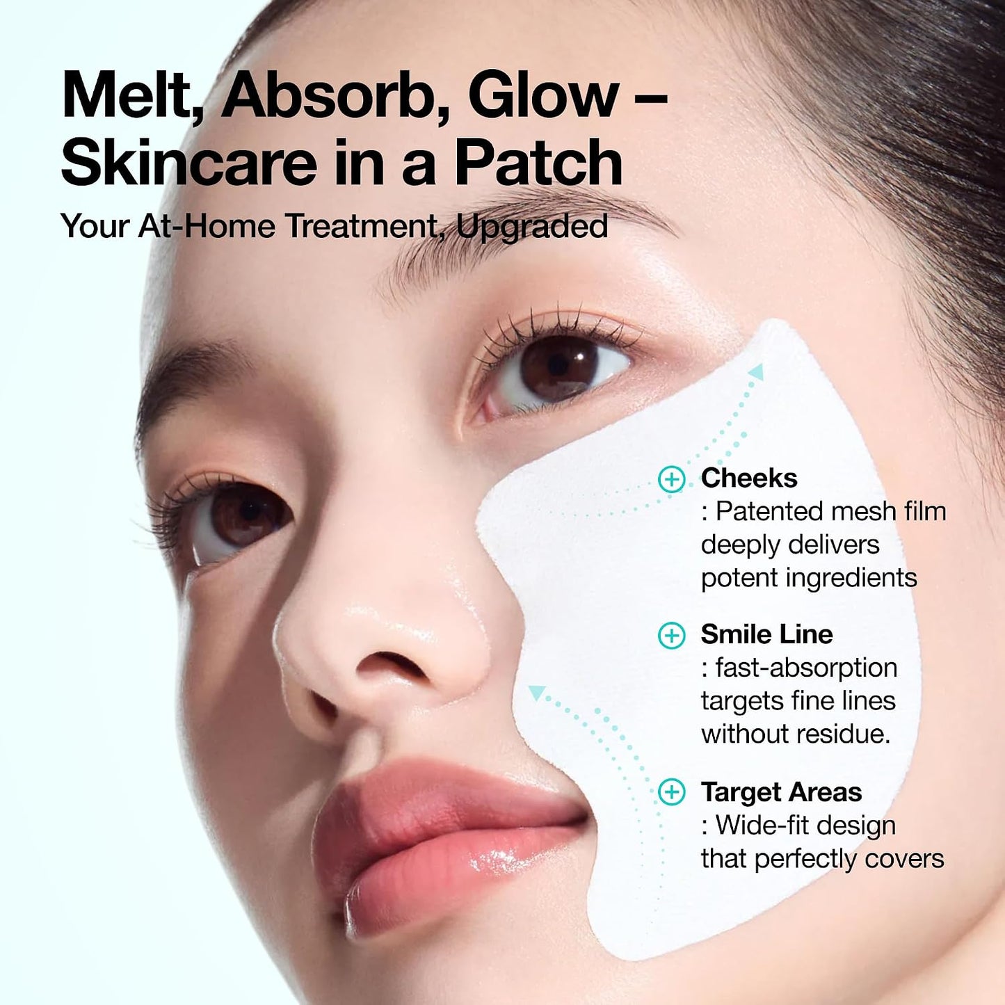HotANUA Salmon DNA PDRN Collagen Melting Patch for Glass skin, Smile Line Patches, Wrinkle Patches, Melting Thin Collagen Patch, Firming for Fine Lines, Glow, Korean Skincare, 2 Pairs x 4EA, Patch Only