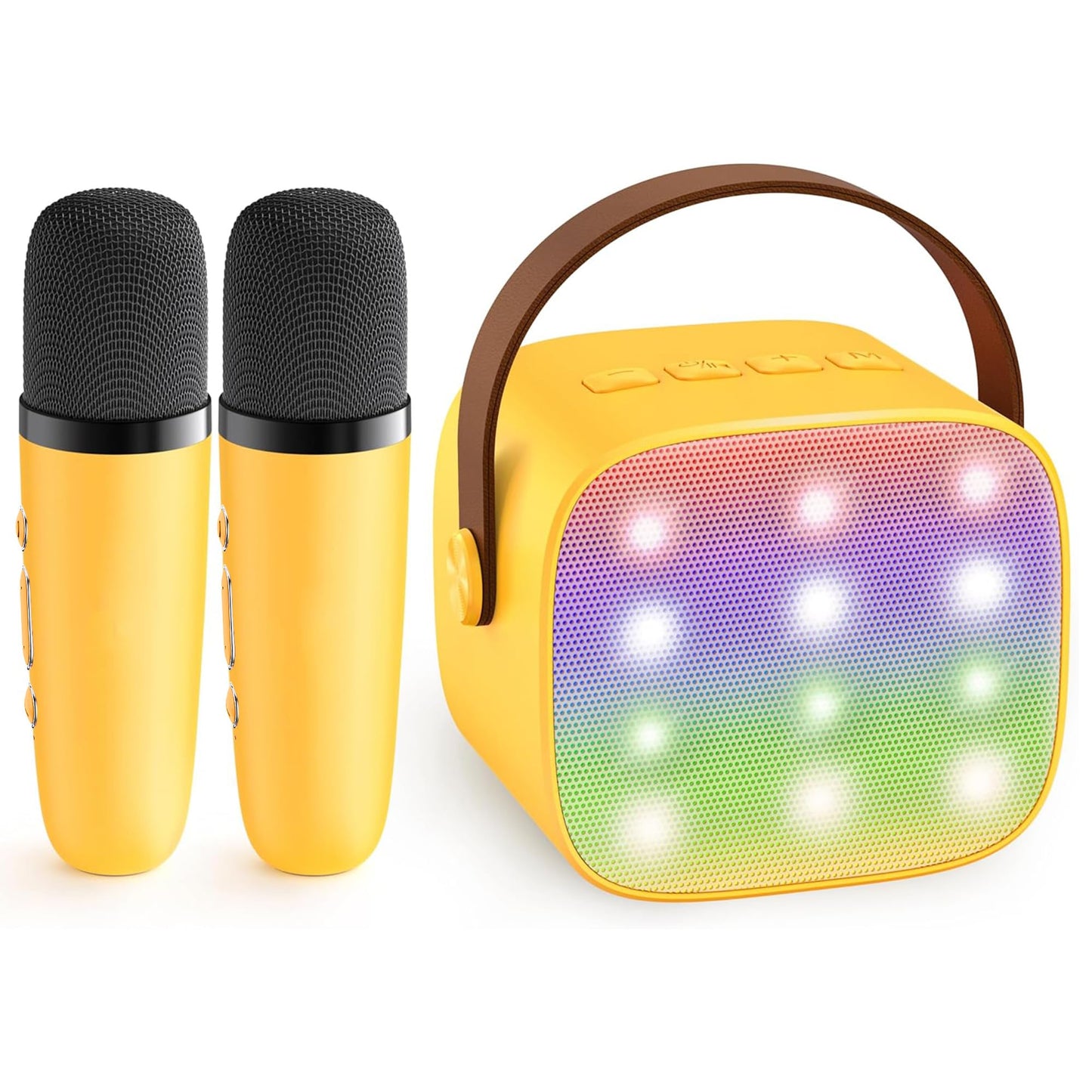 HotYLL Karaoke Machine for Kids, Portable Mini Speaker with 2 Wireless Microphones, TOP Kids Gifts for Girls Ages 3, 4, 5, 6, 7, 8, 9, 10+ Years Old, 4-12th Birthday Singing Present Toy Party (Purple)