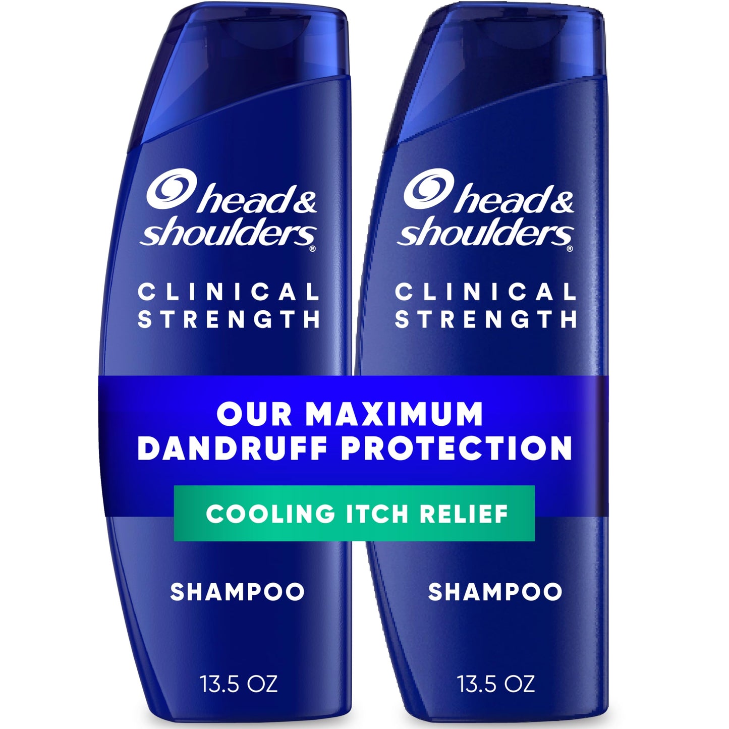 HotHead & Shoulders Clinical Strength Advanced Oil Control Anti-Dandruff Shampoo Twin Pack, 1% Selenium Sulfide, 13.5 fl oz Each