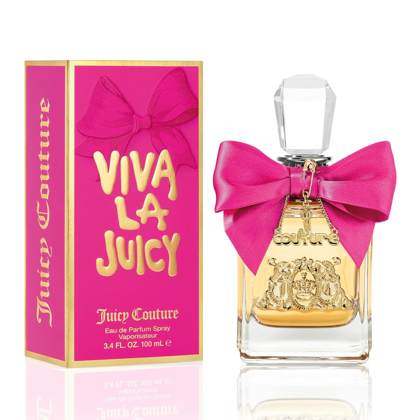 Hot Juicy Couture Viva La Juicy Eau De Parfum, Women's Perfume with Notes of Mandarin, Gardenia & Caramel, Floral & Sweet Perfume for Women, EDP Spray