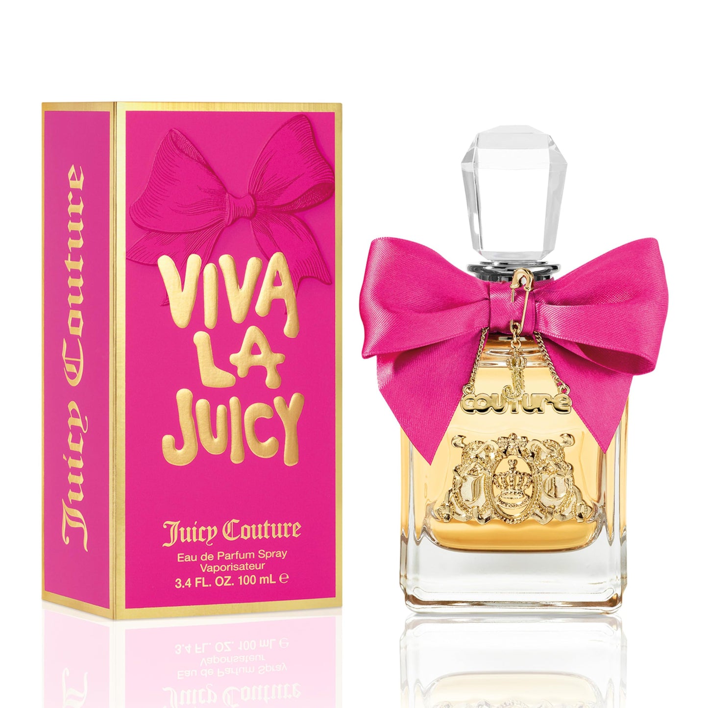 Hot Juicy Couture Viva La Juicy Eau De Parfum, Women's Perfume with Notes of Mandarin, Gardenia & Caramel, Floral & Sweet Perfume for Women, EDP Spray