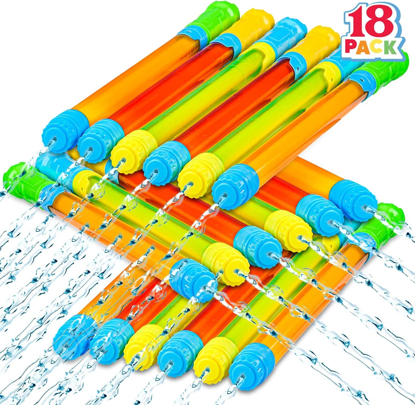HotJOYIN 18 Pack 16.5'' Water Gun, Blaster Squirt Guns, Bulk Water Guns Summer Outdoor Swimming Pool, Backyard, Beach Water Game Fighting Play Pool Toys
