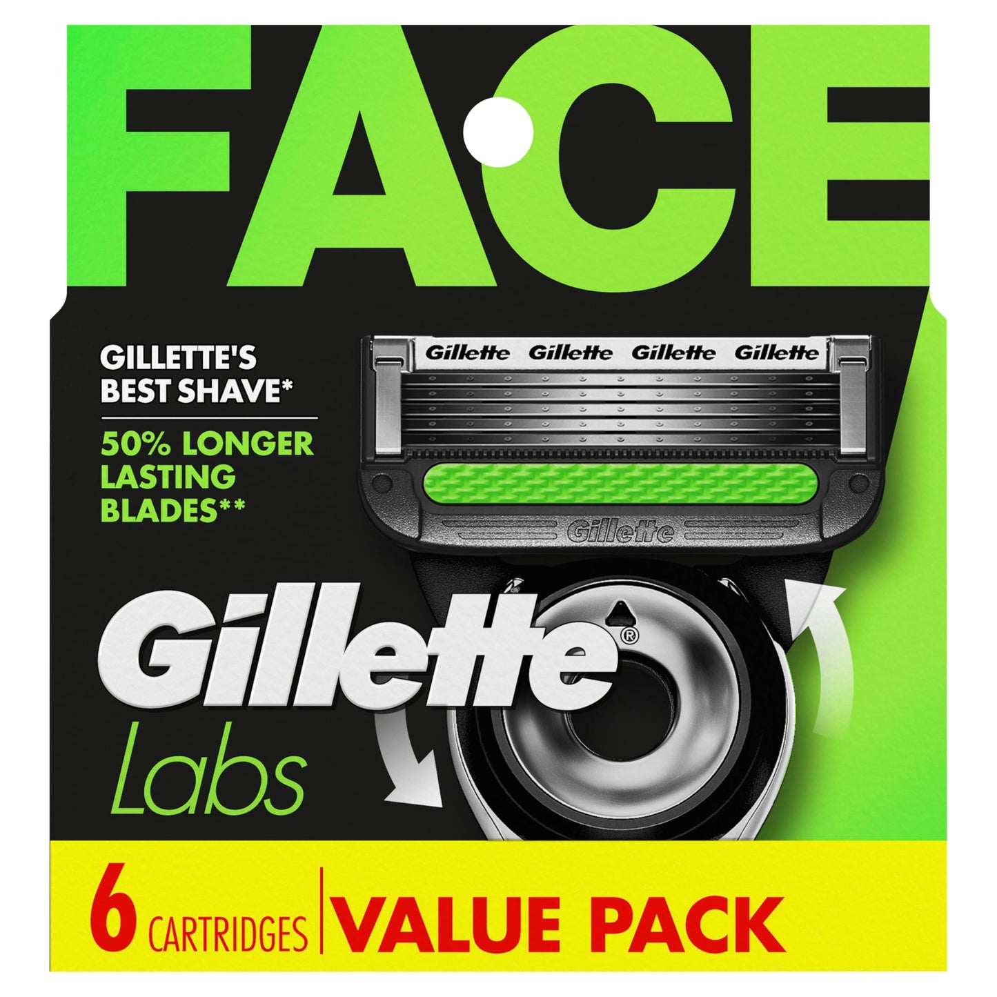 HotGillette Labs Shaving Razor Blade Refills for Men, 12 Count