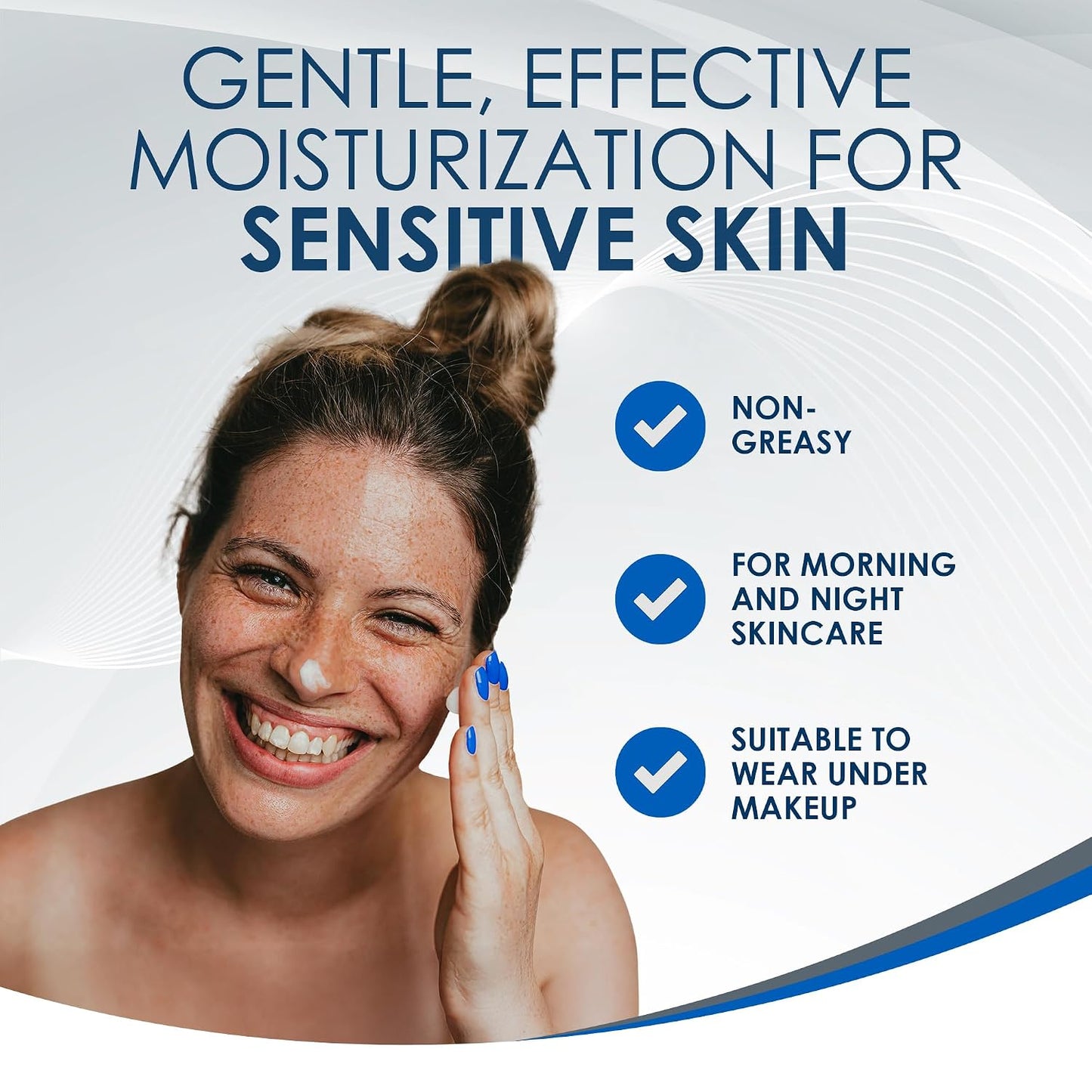 HotVanicream Daily Facial Moisturizer, Face Cream with 5 Key Cermides & Hyaluronic Acid, 3 Fl Oz, Formulated Without Common Irritants for Sensitive Skin, Lightweight, Non-Greasy Hydration