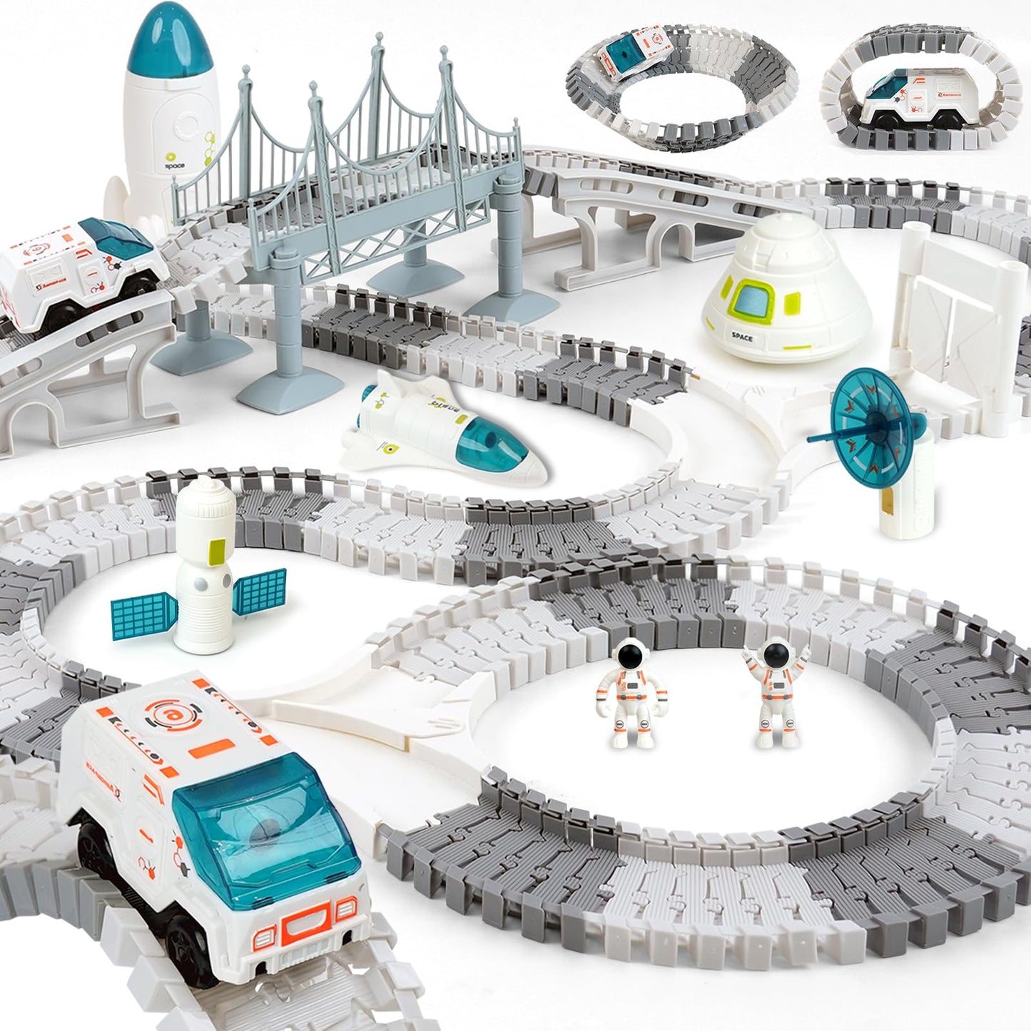 Hot GIAT Dinosaur Track Toys - Best Birthday Gifts for 3 4 5 6 7 Year Old Boys Girls, Dinosaur Race Car Track with Light & Sound, Create A Dinosaur World Road Race