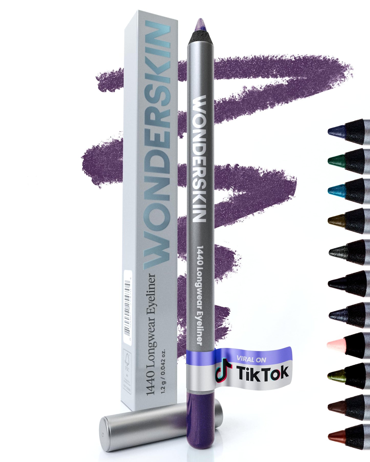 HotWonderskin Eyeliner Pencil, 1440 Longwear Brown Eyeliner Pencil - Waterproof, Sharpenable & Smudge Proof (Kalamata)
