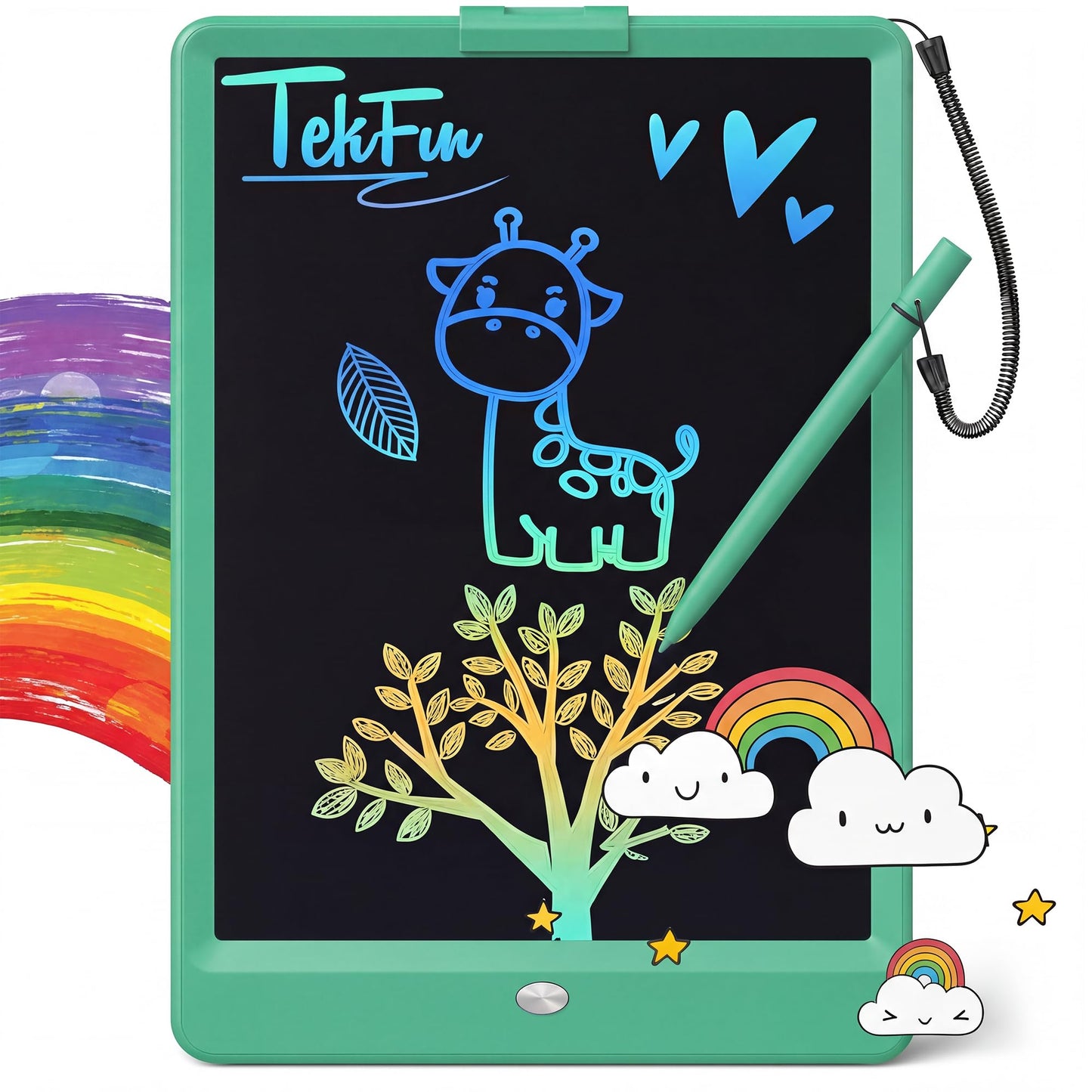 Hot TEKFUN LCD Writing Tablet for Kids, 10-inch Coloring Drawing Pad, Mess Free Doodle Board, Airplane Travel Toys for Boys and Toddlers, Road Trip Essentials, Gifts for 3 4 5 6 7 8 Year Old Girls (Pink)