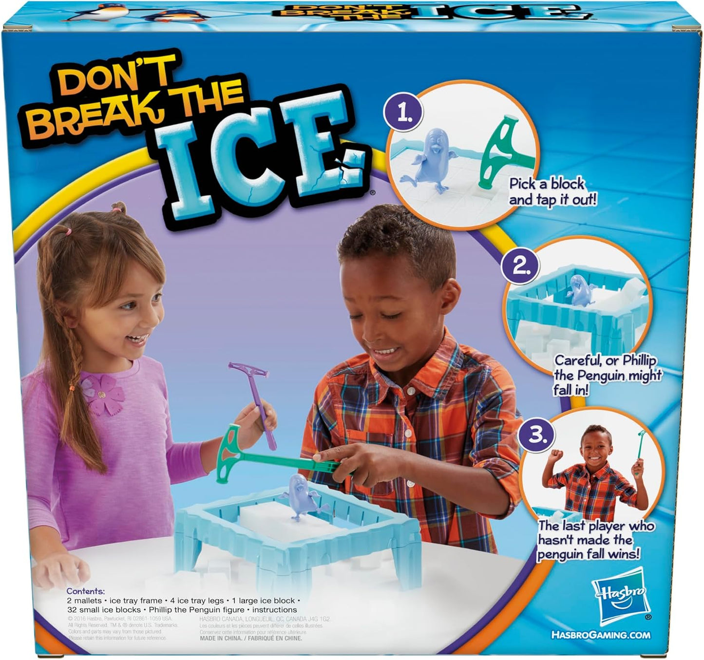 HotHasbro® Don’t Break The Ice Game, Classic Version for Ages 3+ Years, 2-4 Players