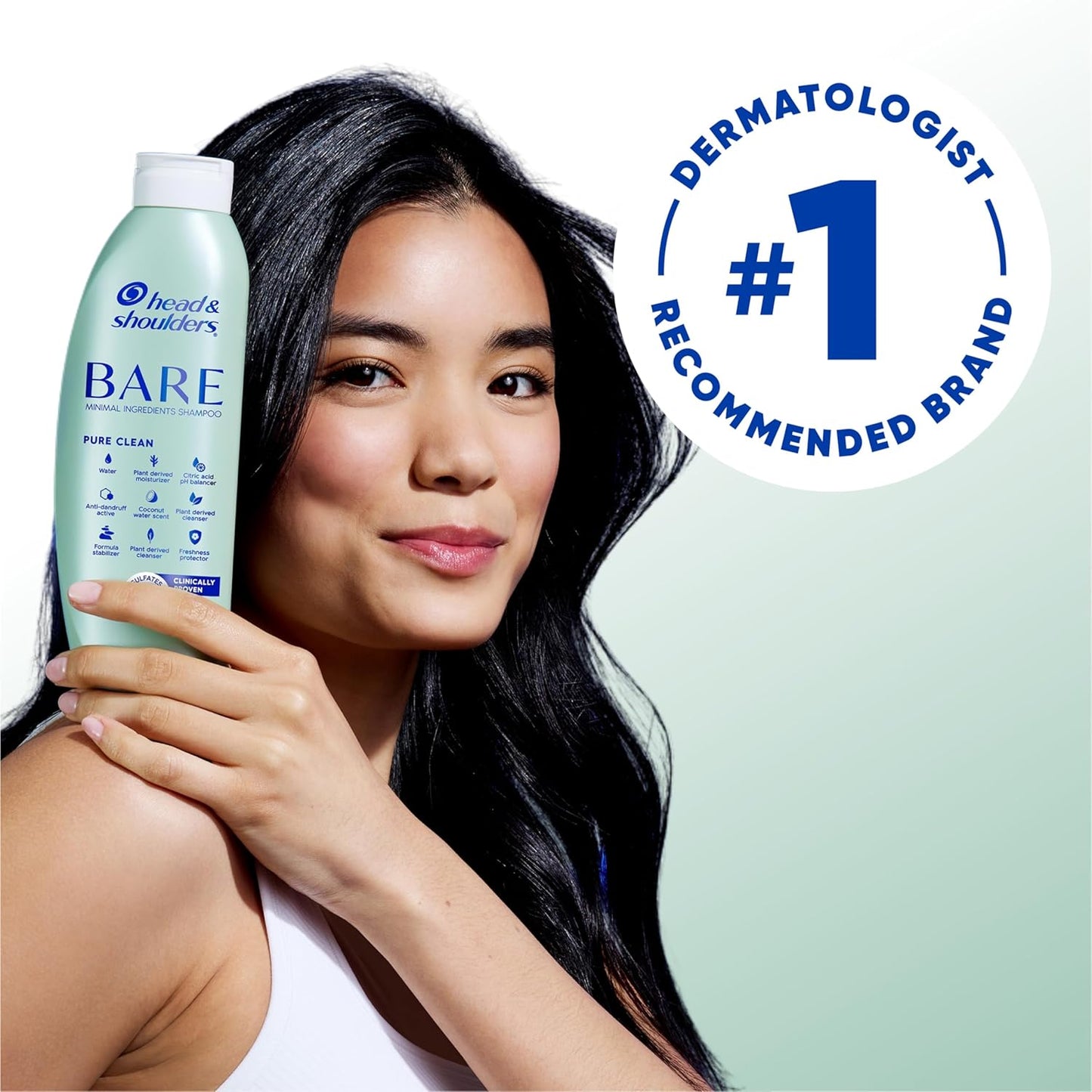 HotHead & Shoulders Anti-Dandruff Shampoo, BARE Soothing Hydration Twin Pack, 1% Pyrithione Zinc, Dry Scalp Relief, Free of Sulfates, Silicones, Dyes, 13.5 Fl Oz Each