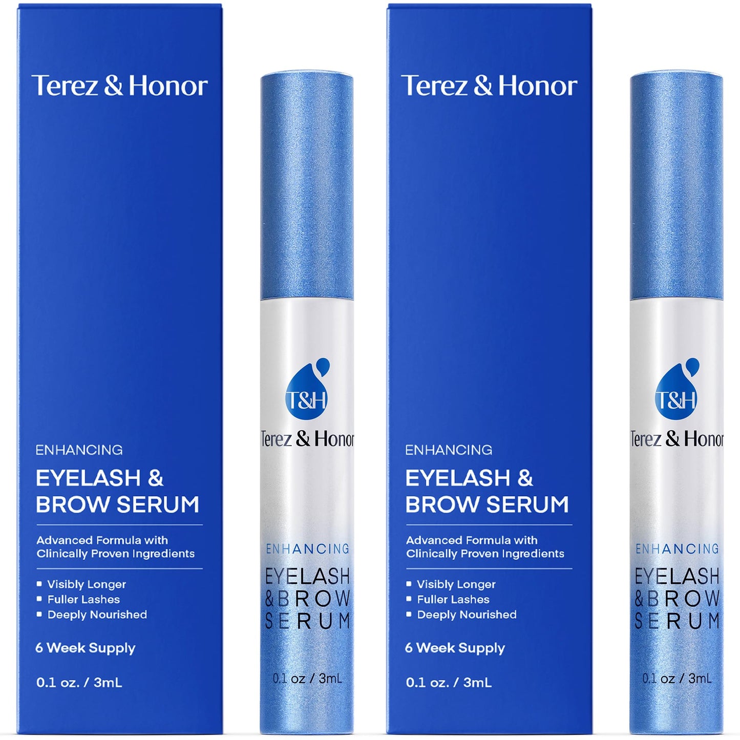HotAdvanced Eyelash Serum for Thicker, Longer Eyelashes and Eyebrows - Grow Luscious Lashes with Brow Enhancer (3mL)