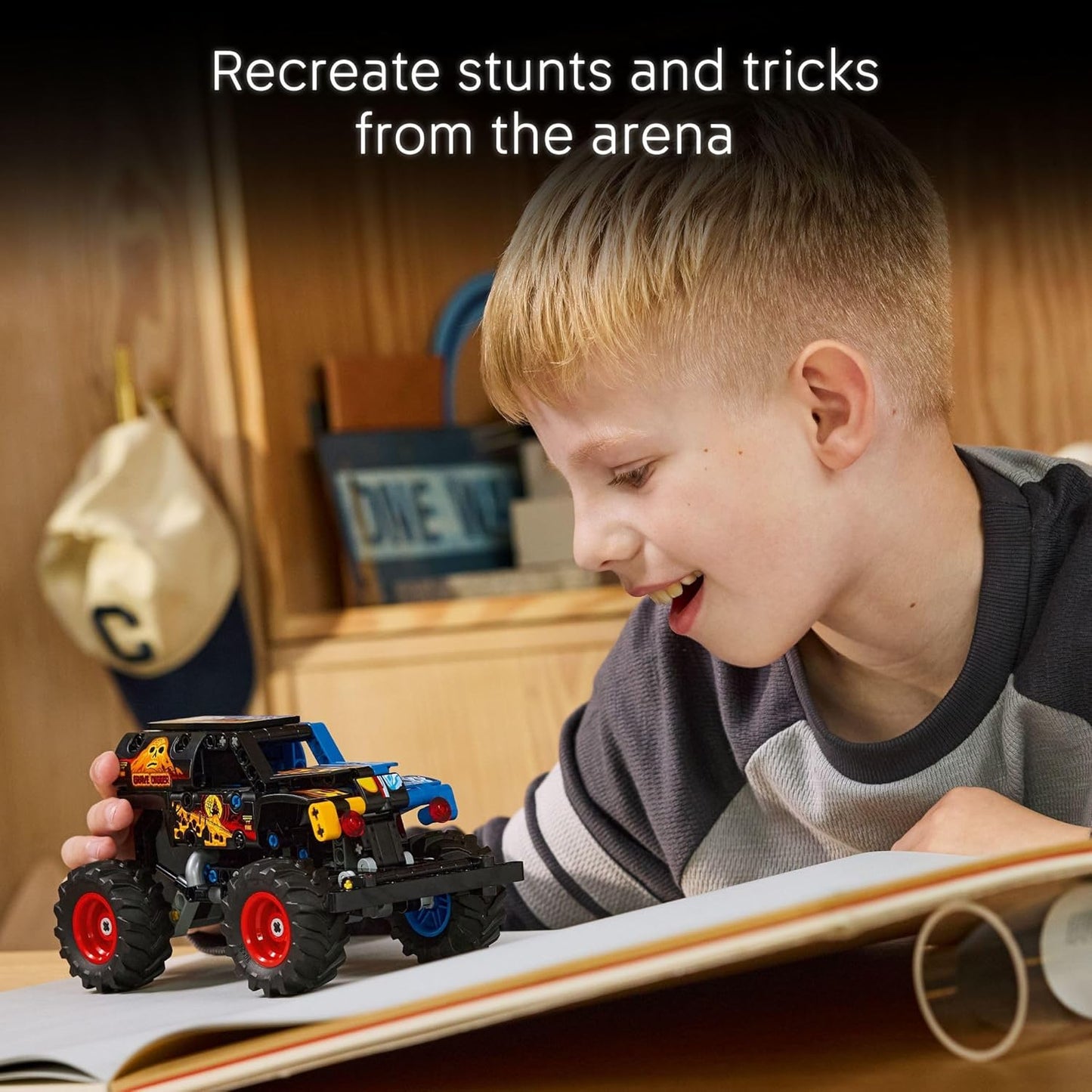 Hot LEGO Technic Monster Jam Grave Digger Fire and Ice Building Toy for Boys & Girls - Monster Truck Toy W/Pull-Back Racing Action for Kids, Ages 7+ - Gift Idea for Birthdays - 42219