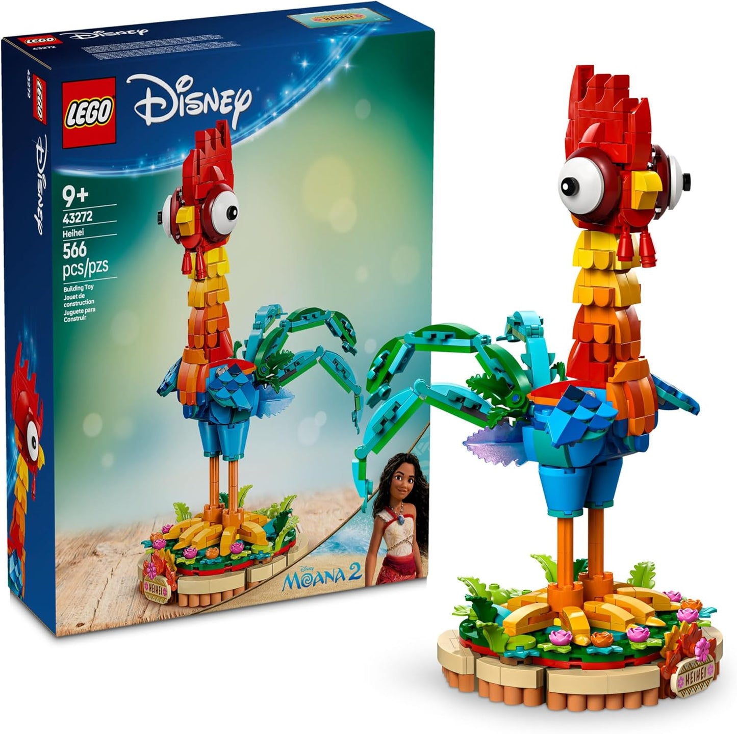 Hot LEGO Disney Moana 2 Heihei - Building Toy for Kids, Girls & Boys, Ages 9+ - Gift for Birthdays - Moana & Disney Toy for Fans - 43272