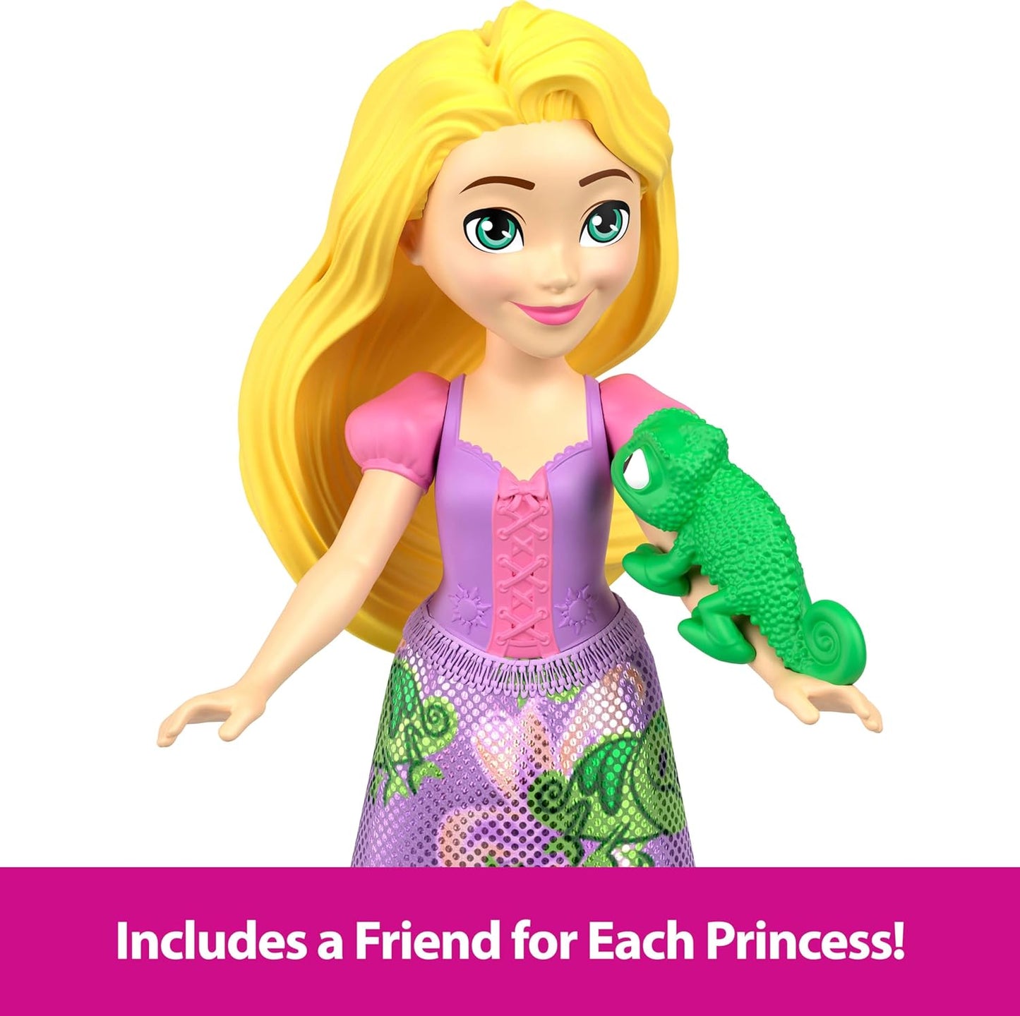 HotMattel Disney Princess & Friends Set with 5 Posable Small Dolls in Removable Skirts or Pants & 5 Friend Figures, Inspired by the Disney Movies