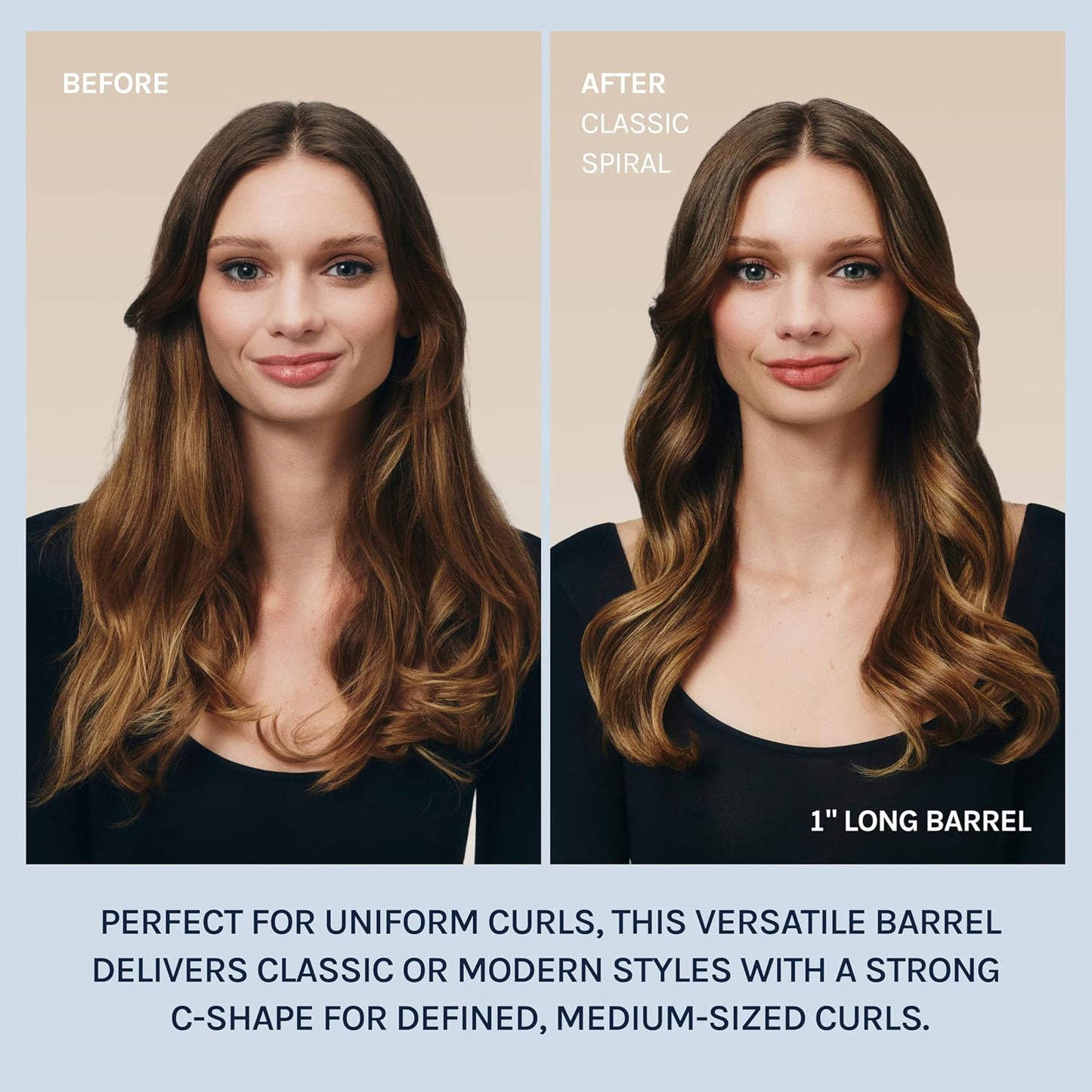HotBio Ionic Long Barrel Curling Iron with Moisture Heat Technology & NanoIonic MX Versatile Curling Wand - Multiple Barrel Sizes for Tight, Classic, Loose & Soft Curls