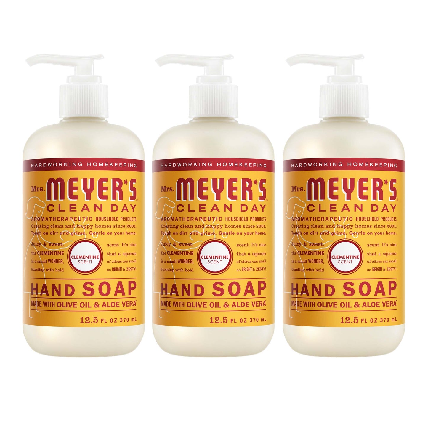 HotMRS. MEYER'S CLEAN DAY Hand Soap, Lemon Verbena Scent, 12.5 Fl Oz Bottle - 3 Pack