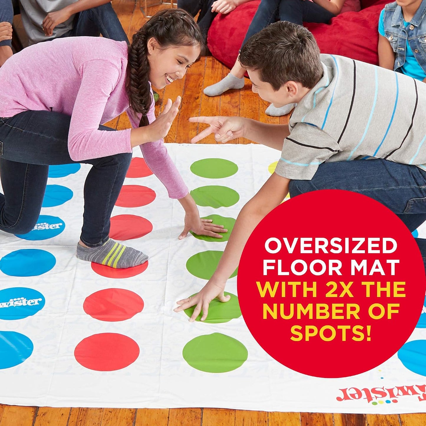 HotHasbro Gaming Twister Ultimate: Bigger Mat, More Colored Spots, Family, Kids Party Game Age 6+; Compatible with Alexa (Amazon Exclusive)