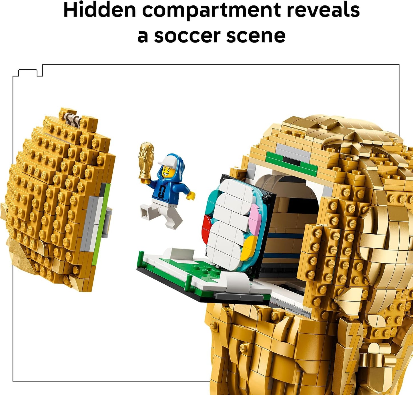 HotLEGO Editions FIFA World Cup Official Trophy Building Set - Kit for Display in Bedroom, Home Office, Book Shelf - Soccer Fans Collectible - W/World Cup 2026 Minifigure - Gift for Birthdays - 43020