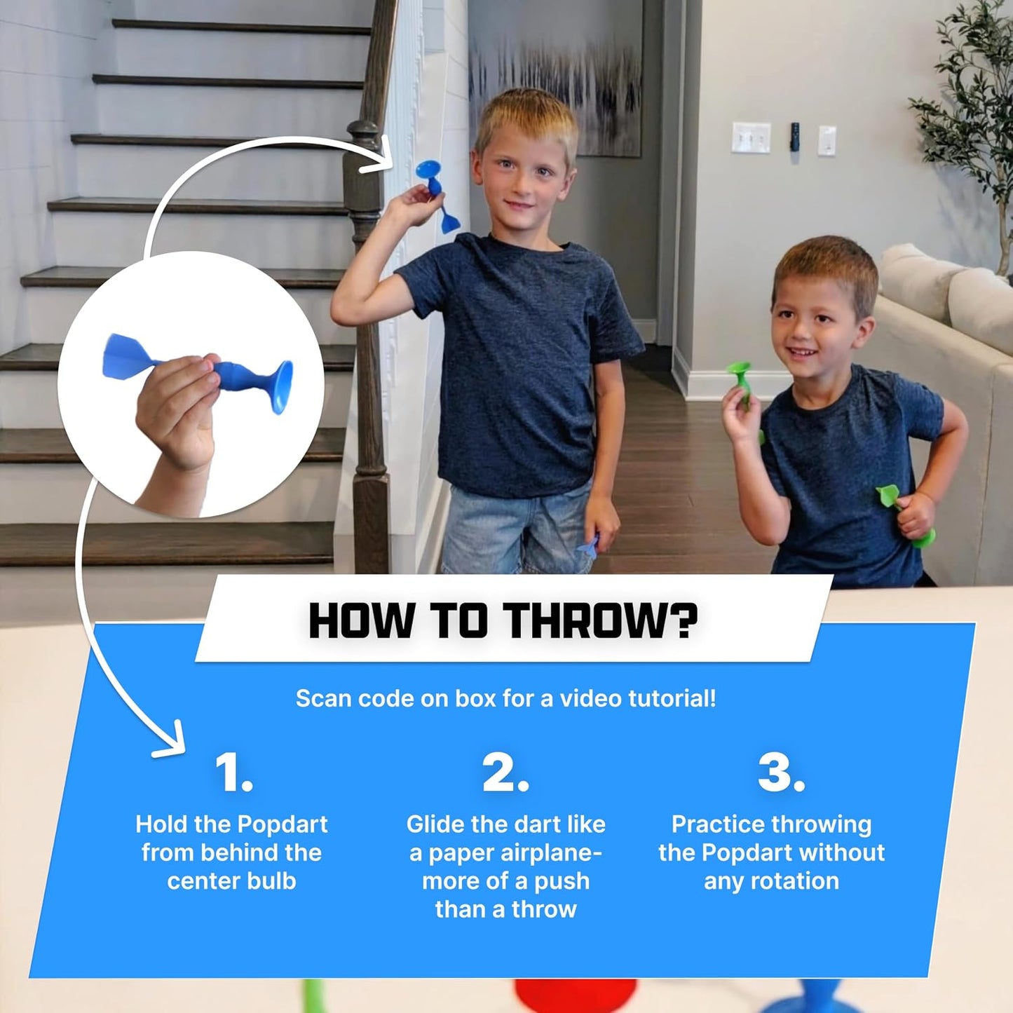 HotPopdarts Game Rookie Pack Suction Cup Dart Game | Beginner-Friendly for Kids, Families, and New Players, Indoor & Outdoor Target Toss, Fast Setup, Durable, Simple Rules