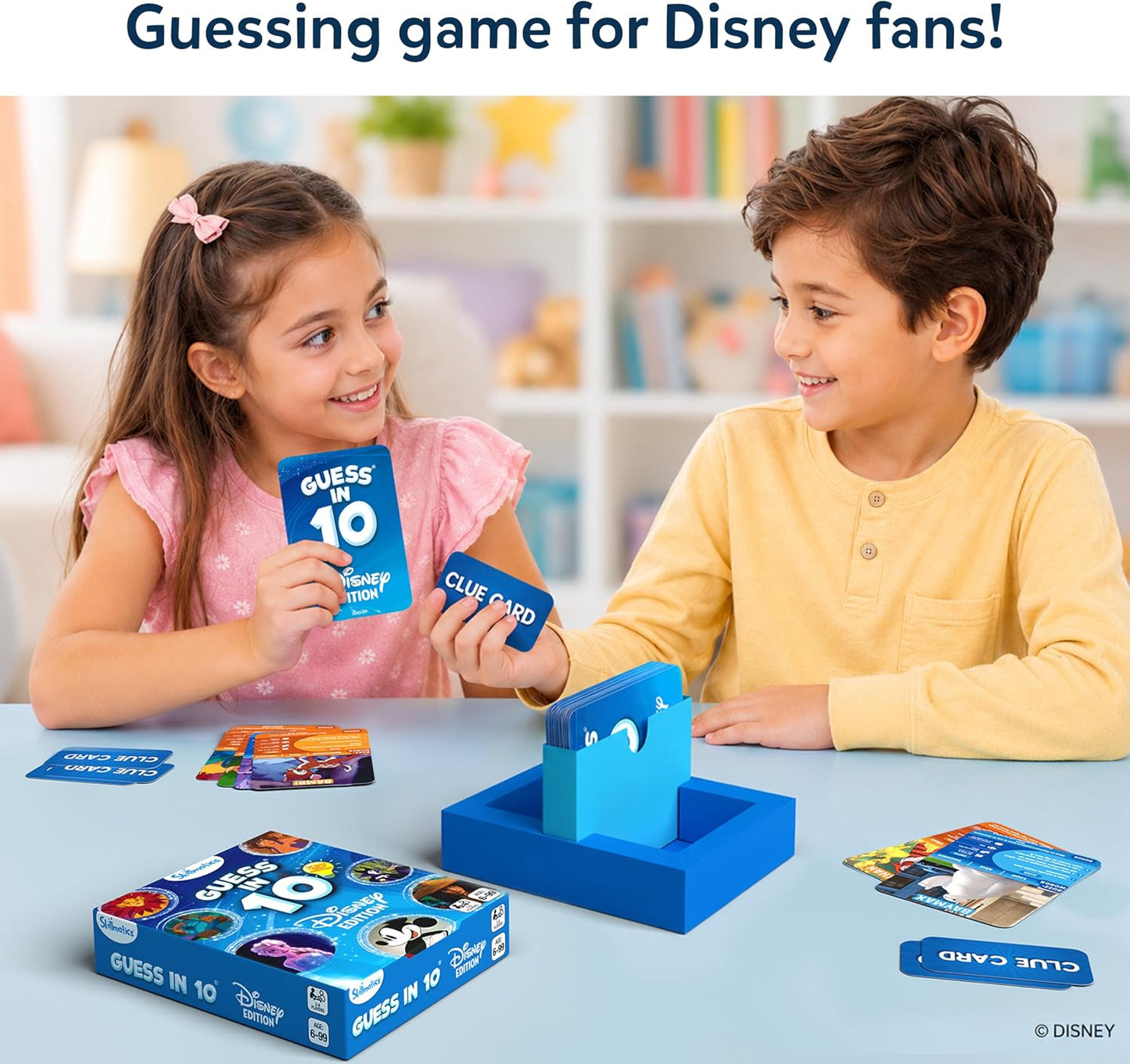 Hot Skillmatics Guess in 10 – Disney, Trivia Card Game for Kids, Travel Toys | Girls, Boys, Teens, Adults Who Love Cinderella, Mickey Mouse, Moana, Screen-Free Fun, Gift for Ages 6 & Up