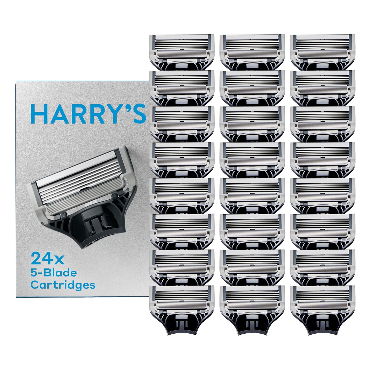 HotHarry's Original Razor Blades for Men - 14 Count - Premium Razor Blade Refill Cartridges - German Engineered