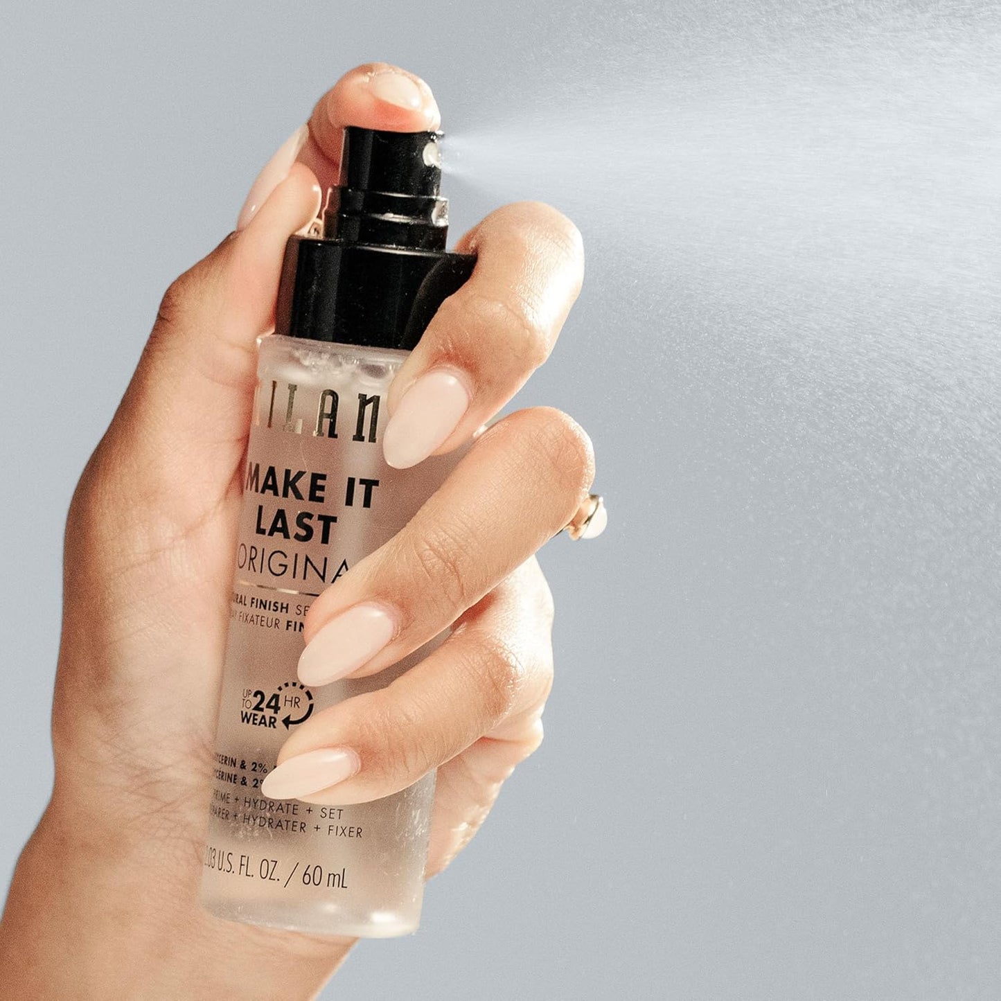 HotMilani Setting Spray + Primer, Make It Last Original - Natural Finish with Niacinamide for Hydration, Setting Spray for Makeup and Face Primer, 3-in-1 Prime + Hydrate + Set, 2.03 Fl. Oz