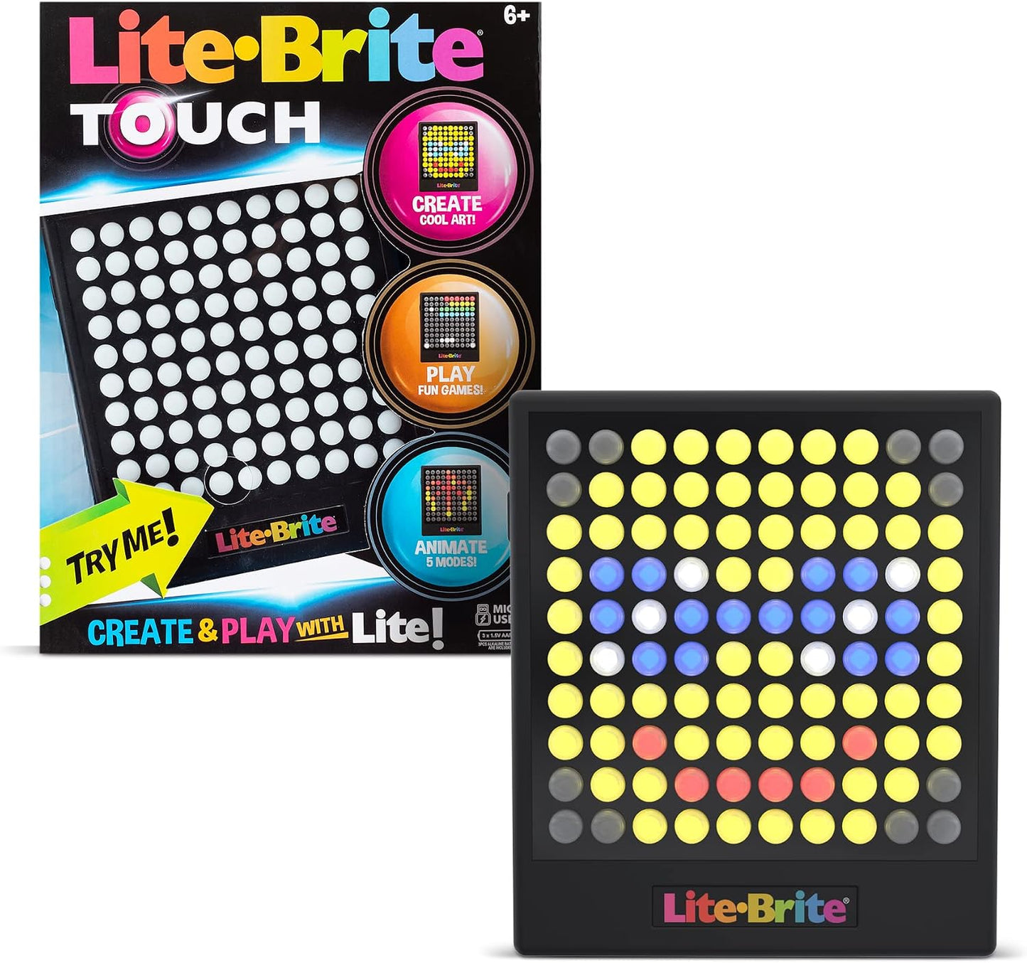 HotLite-Brite Touch - Create, Play and Animate - Light Up Portable Stem Sensory Learning Toy, Creative Art Stem Toy for Girls, Boys, Unisex, Toddler, Holiday, Birthday, Gift, Ages 6+